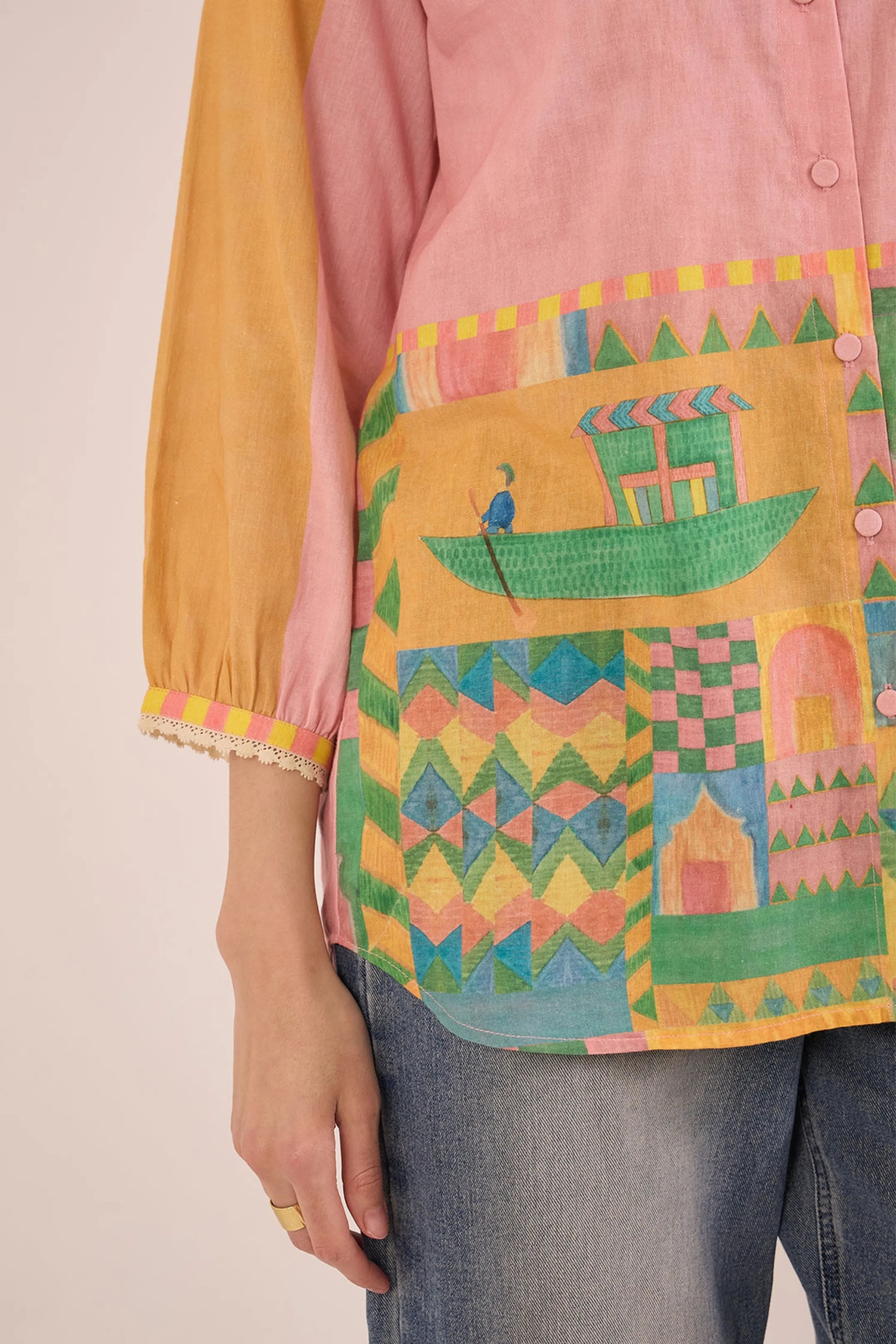 Kahwa Color Block Shirt