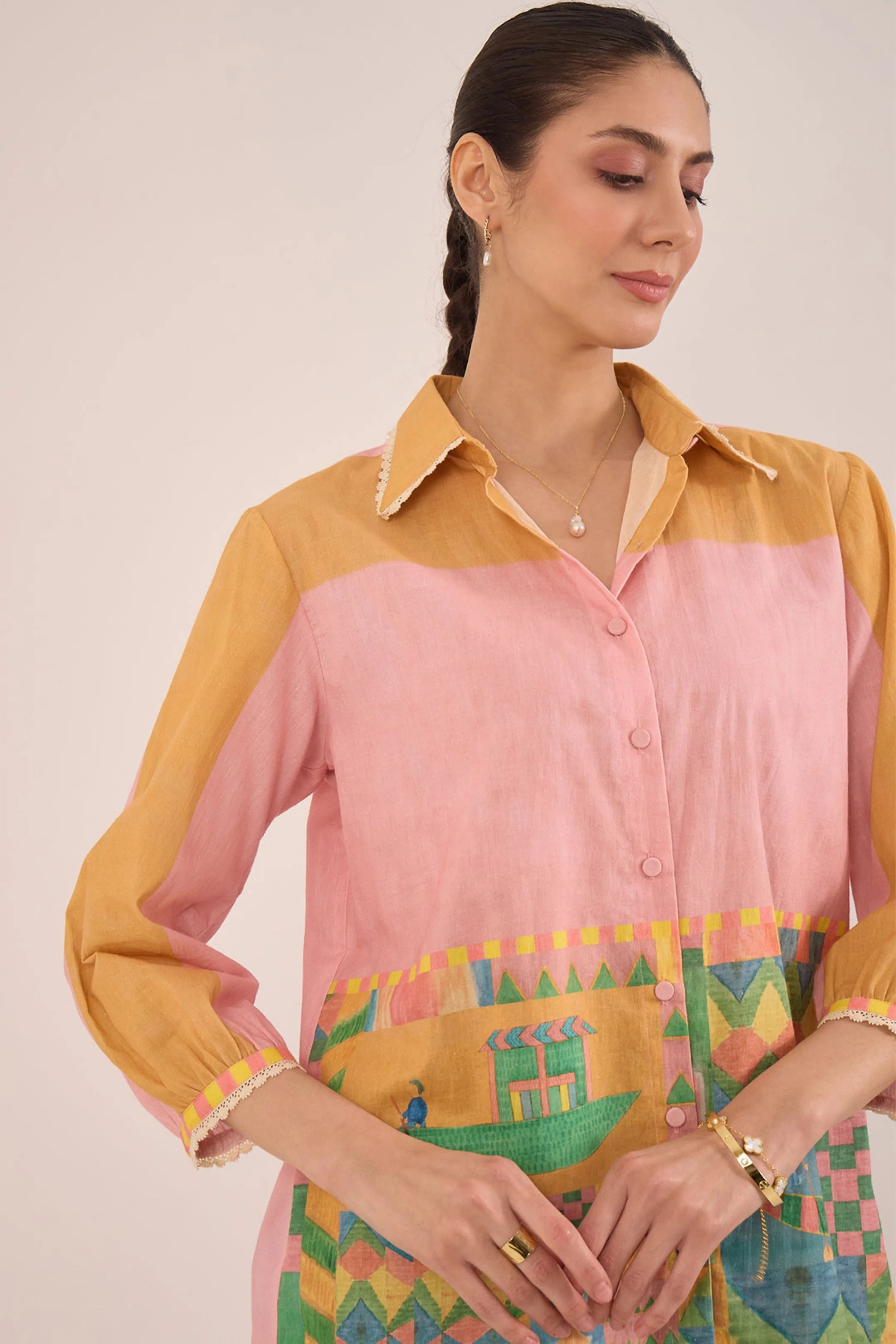 Kahwa Color Block Shirt