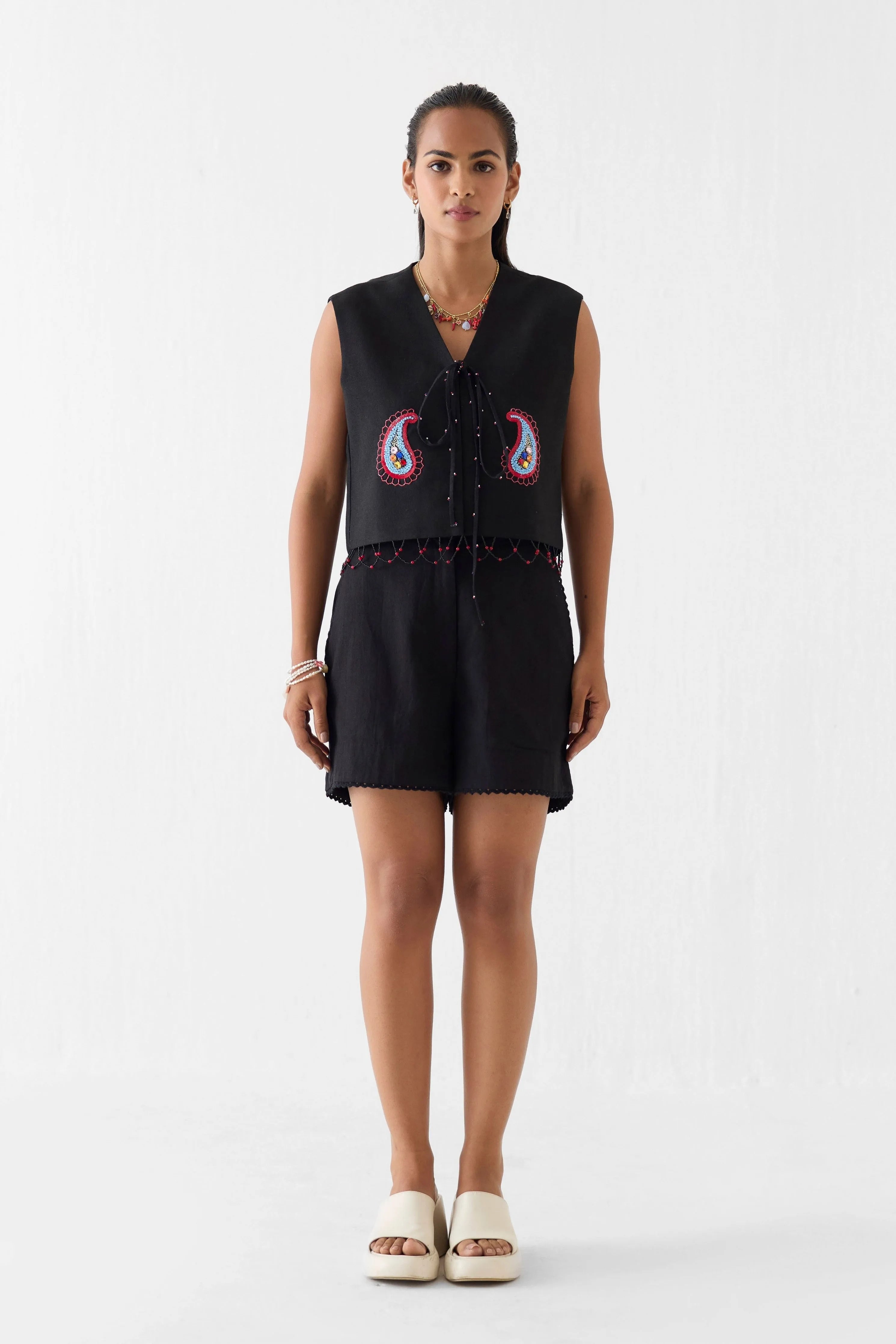 Sahara Night Vest & Shorts Co-Ord Set