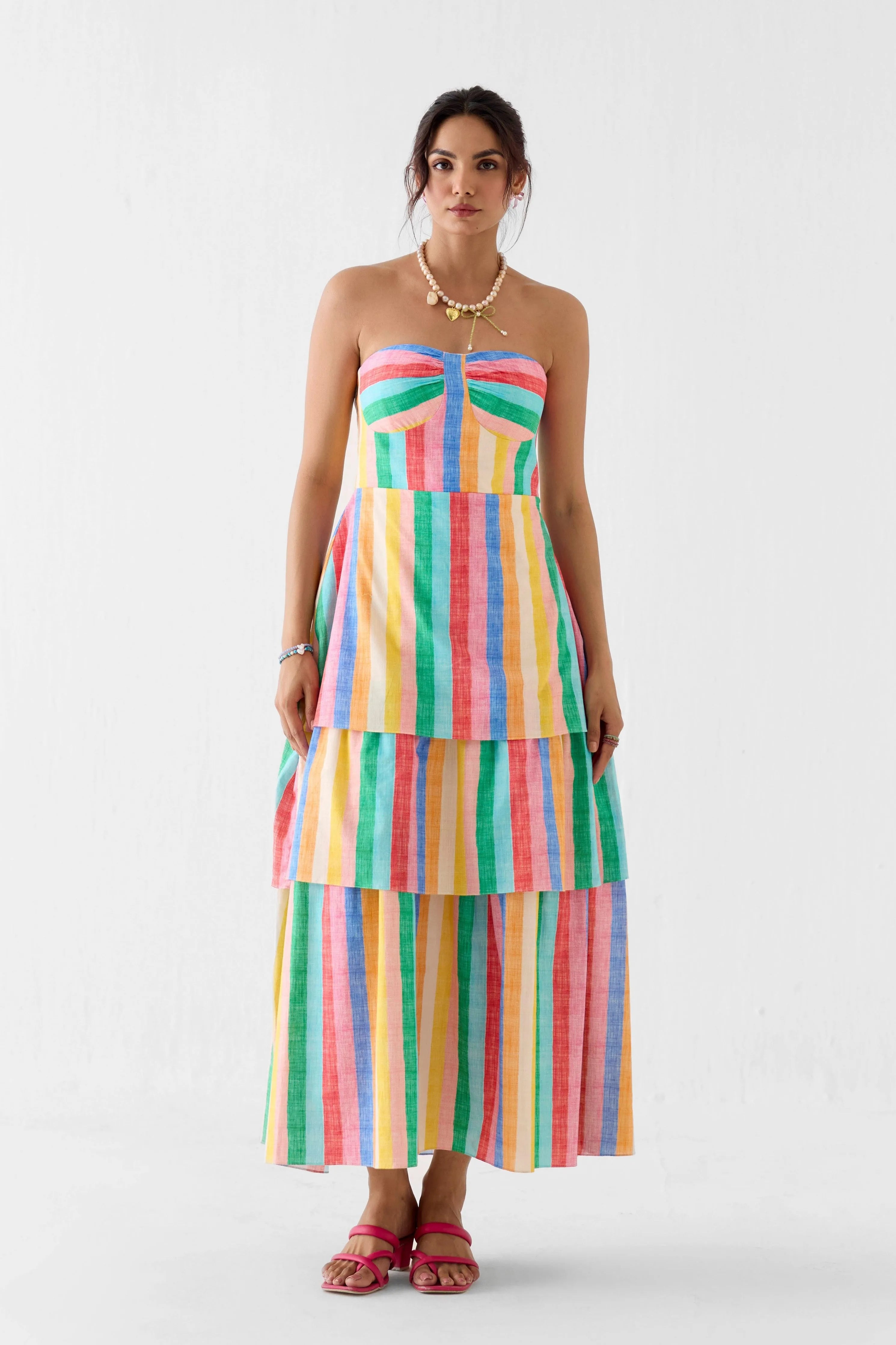 Leher Tiered Off Shoulder Dress