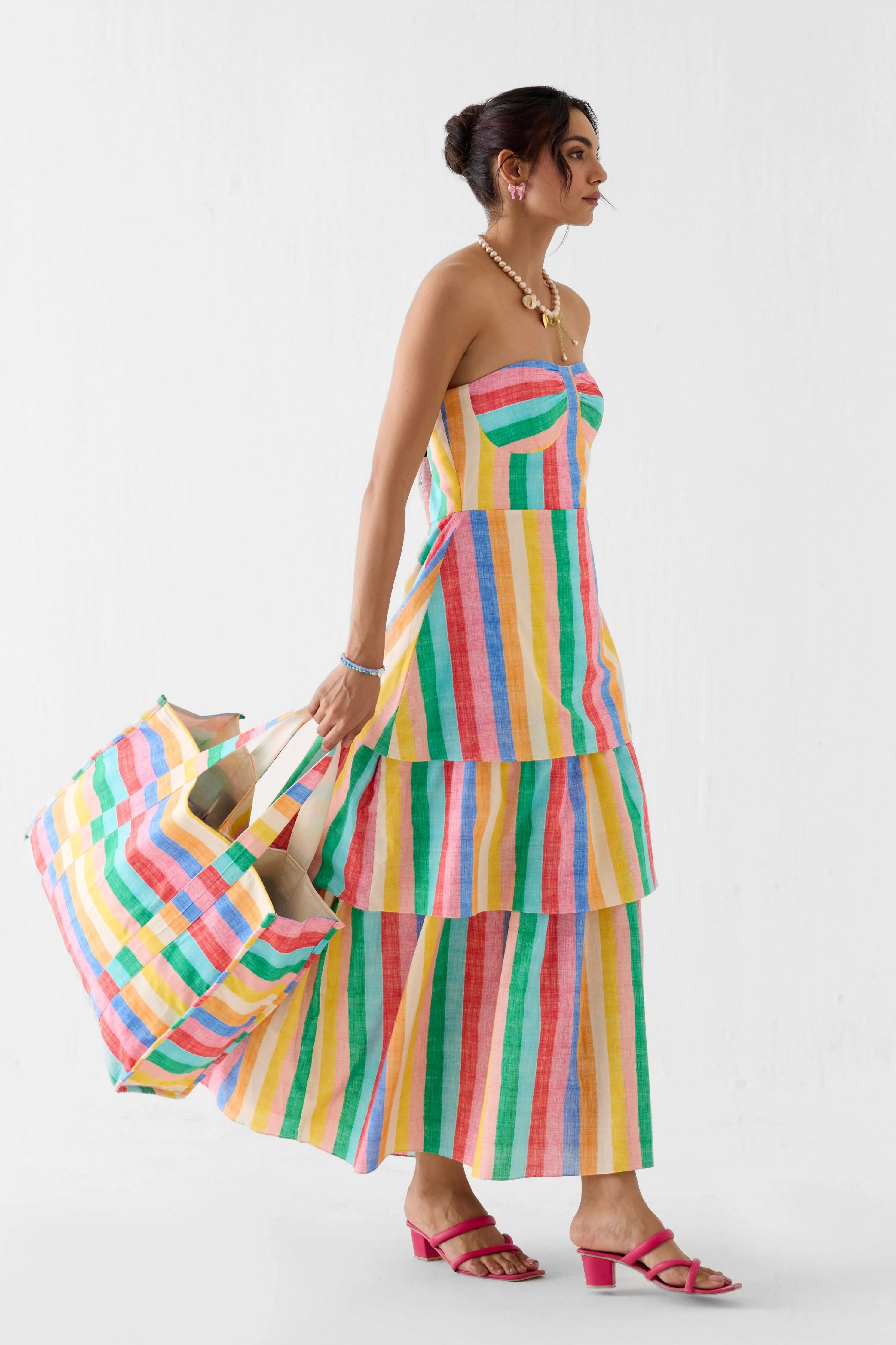 Leher Tiered Off Shoulder Dress