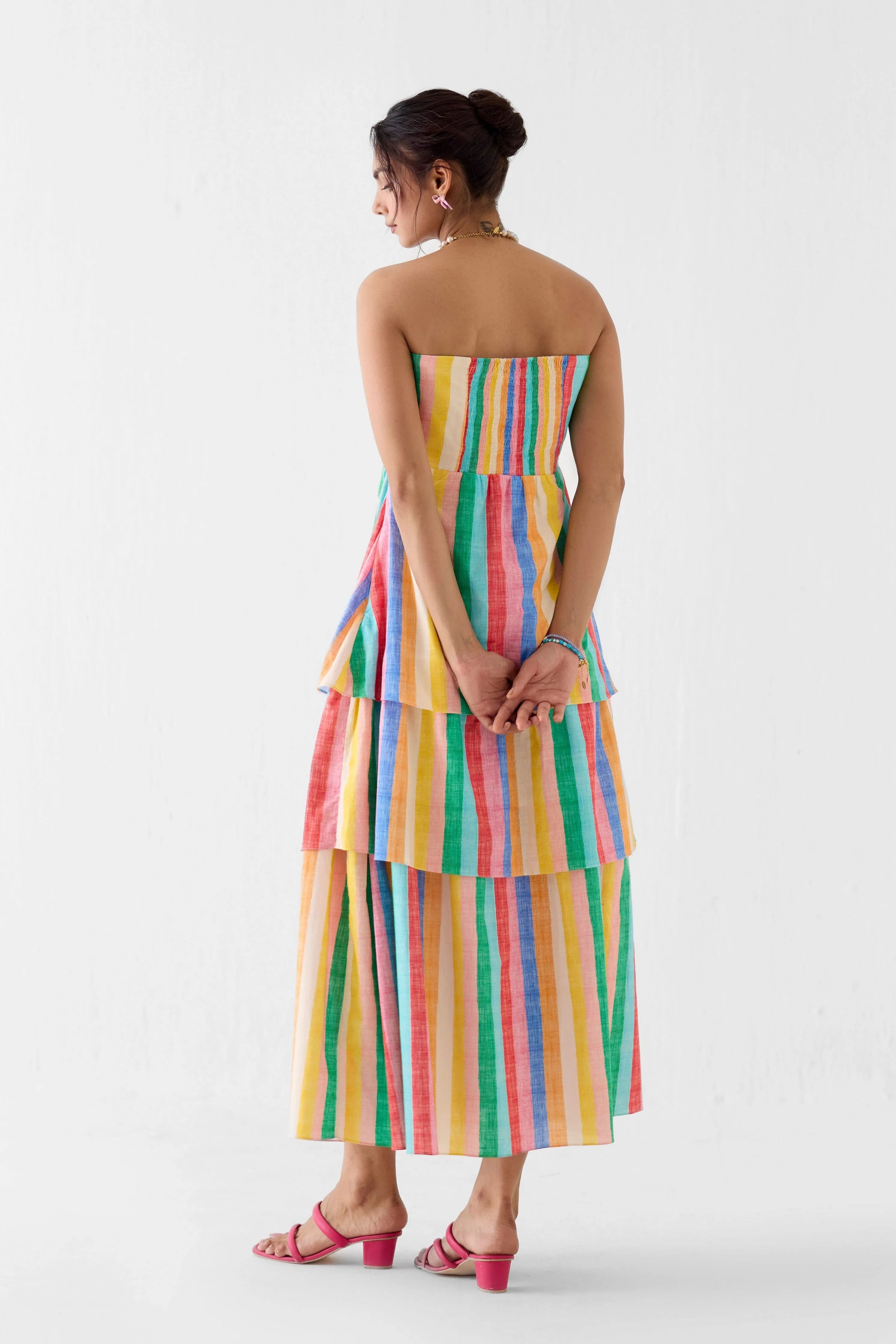 Leher Tiered Off Shoulder Dress