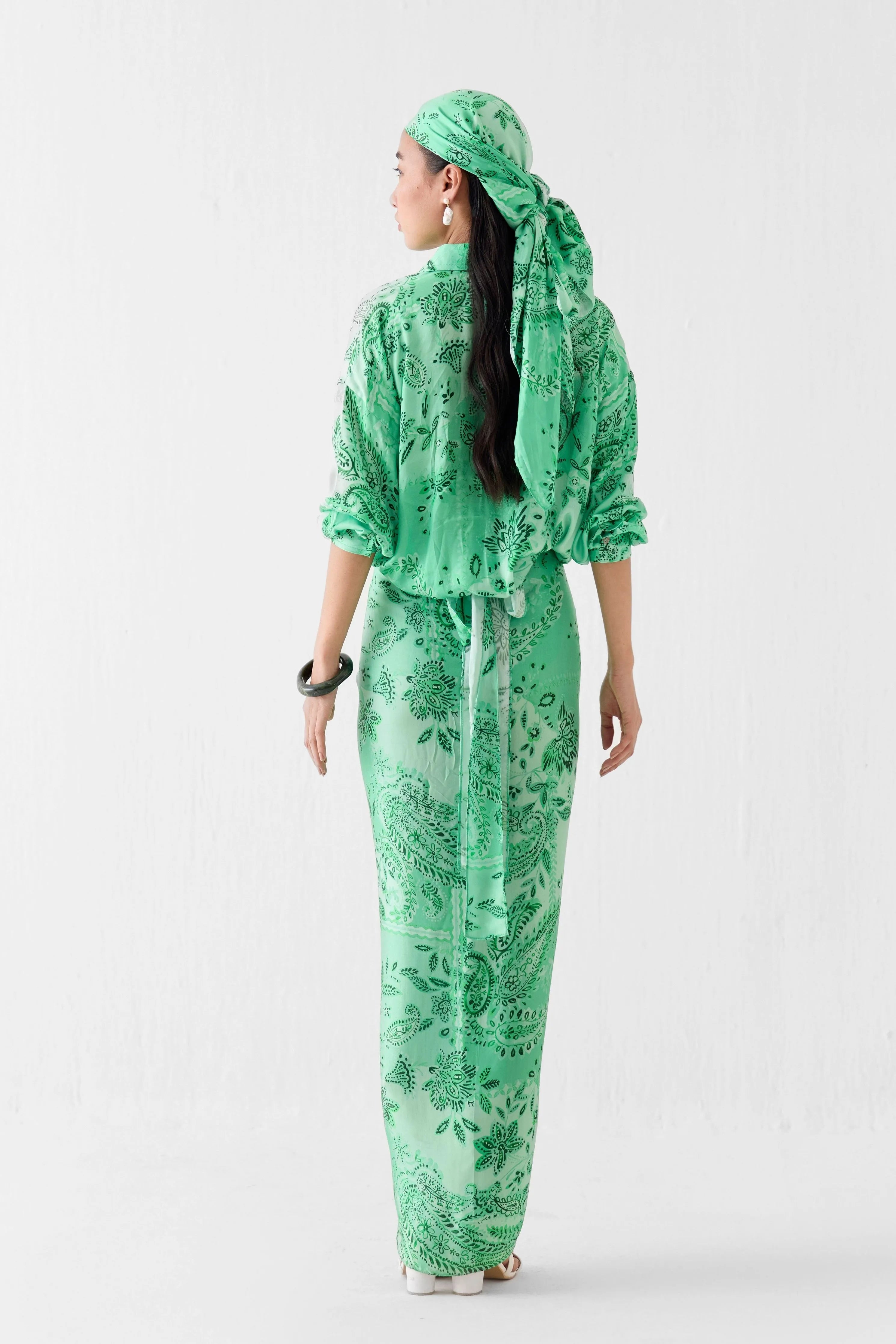 Buta Draped Shirt Dress