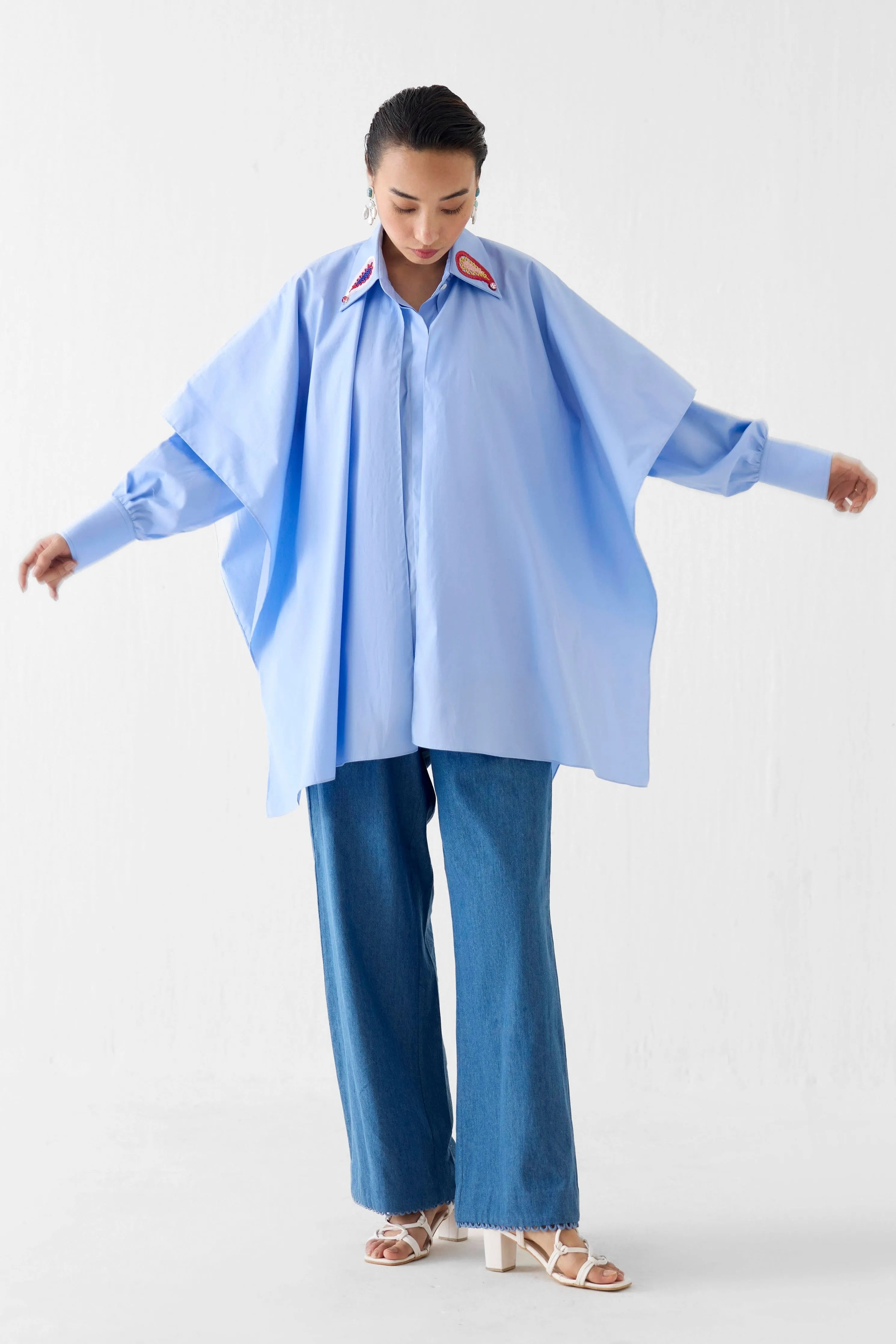 Azure Layered Poplin Shirt