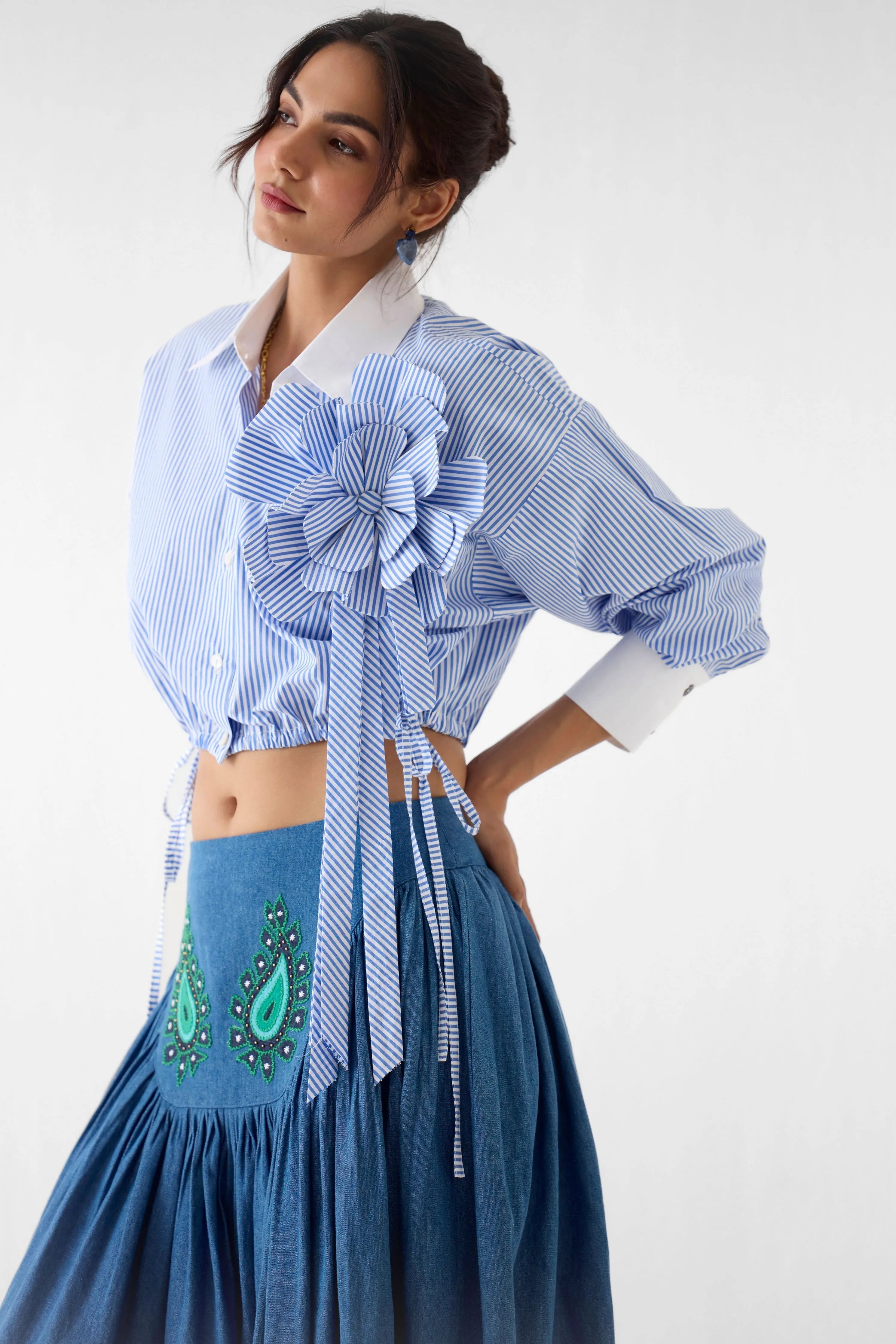 Azure Crop Shirt