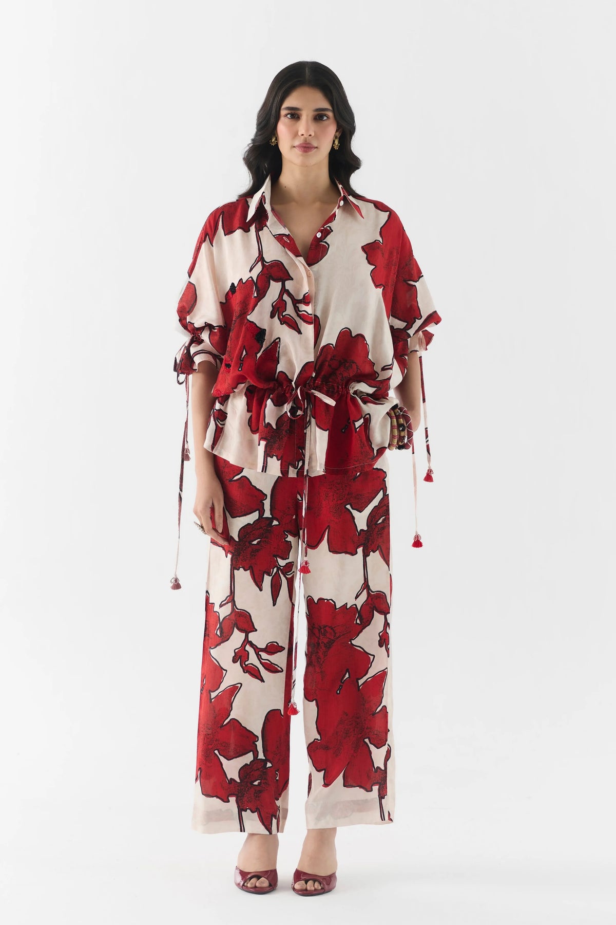 Rosalie Drawstring Shirt & Trousers Co-Ord Set