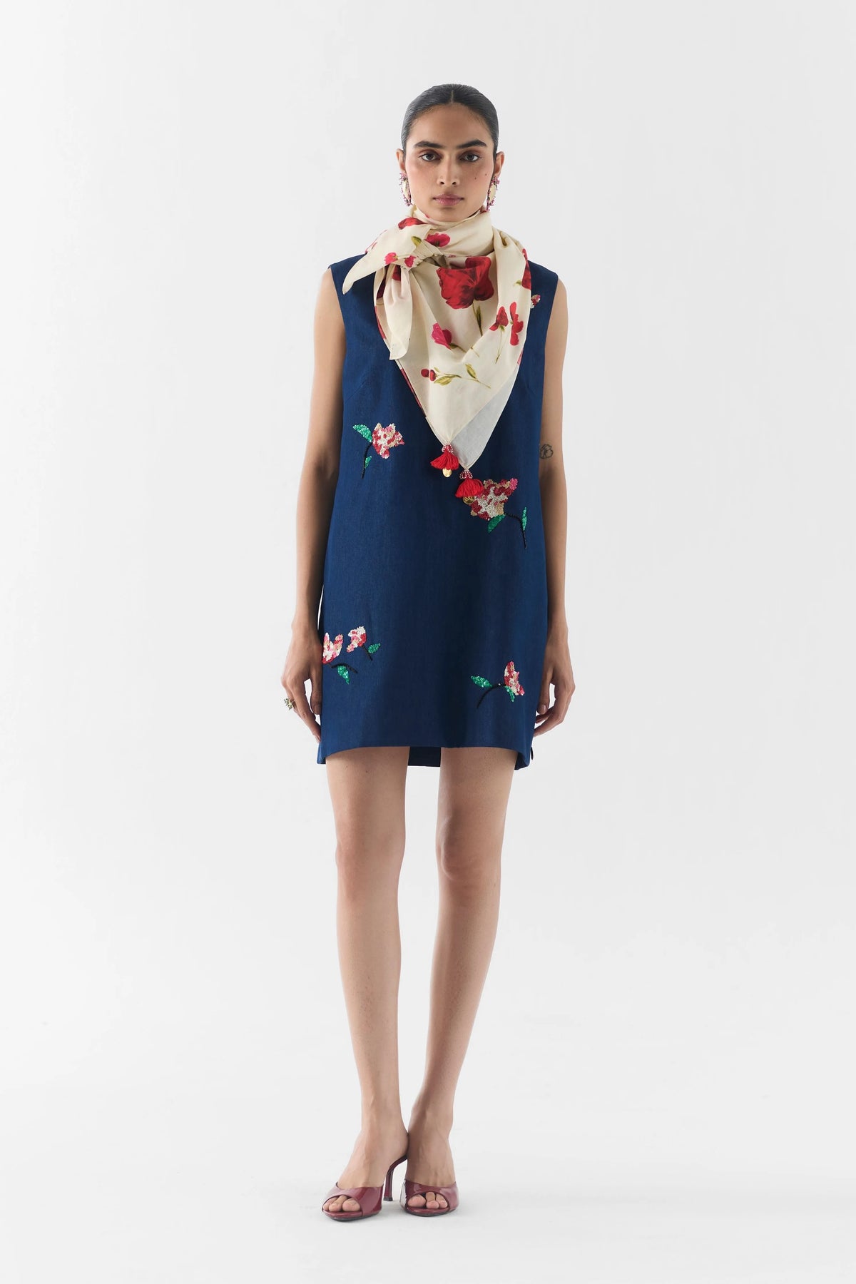 Rose Denim Dress