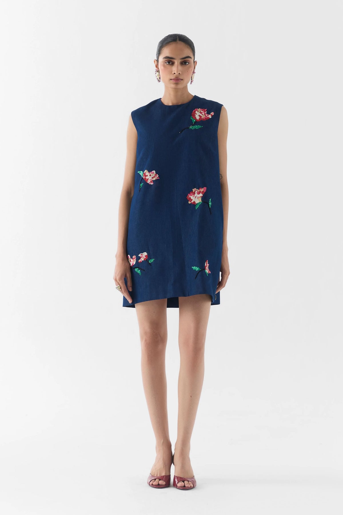 Rose Denim Dress