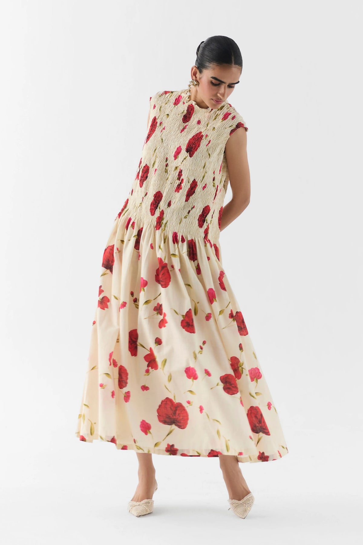 Sisley Rose Ruching Dress