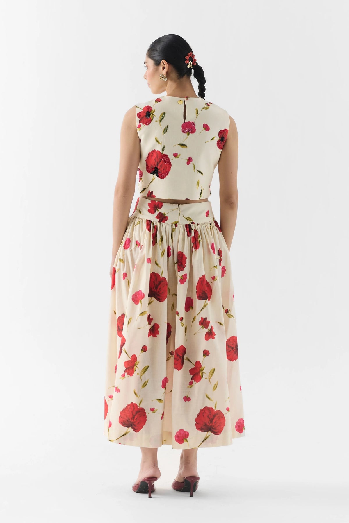 Sisley Rose Crop Top & Skirt
