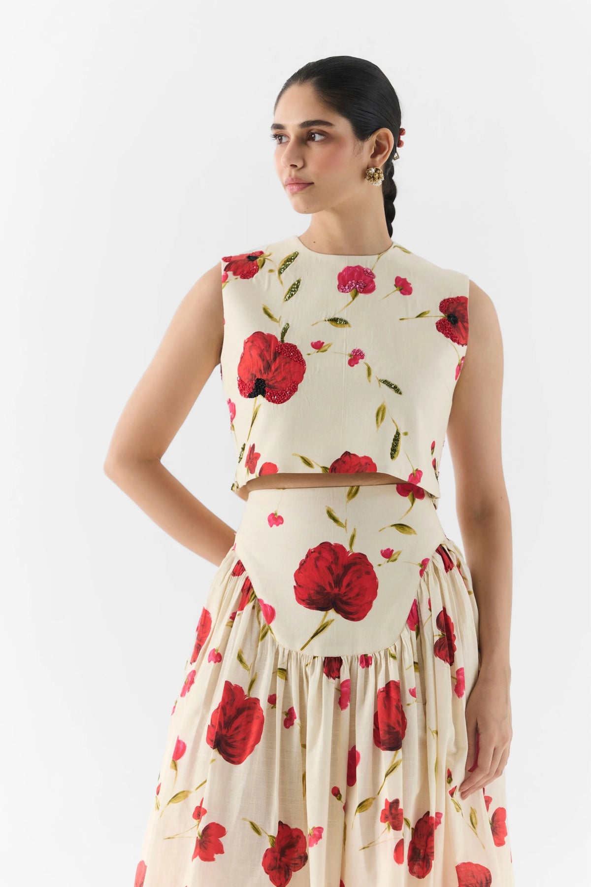 Sisley Rose Crop Top & Skirt