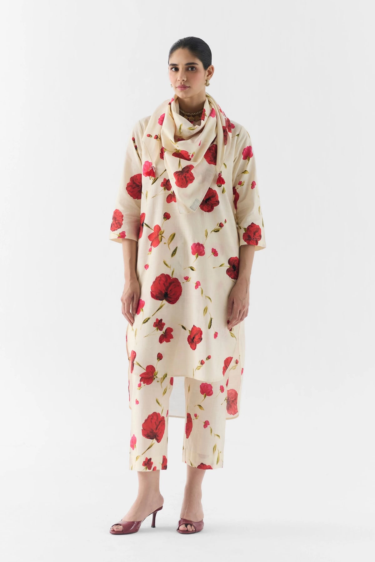 Sisley Rose Kurta & Pants ( Without Stole)