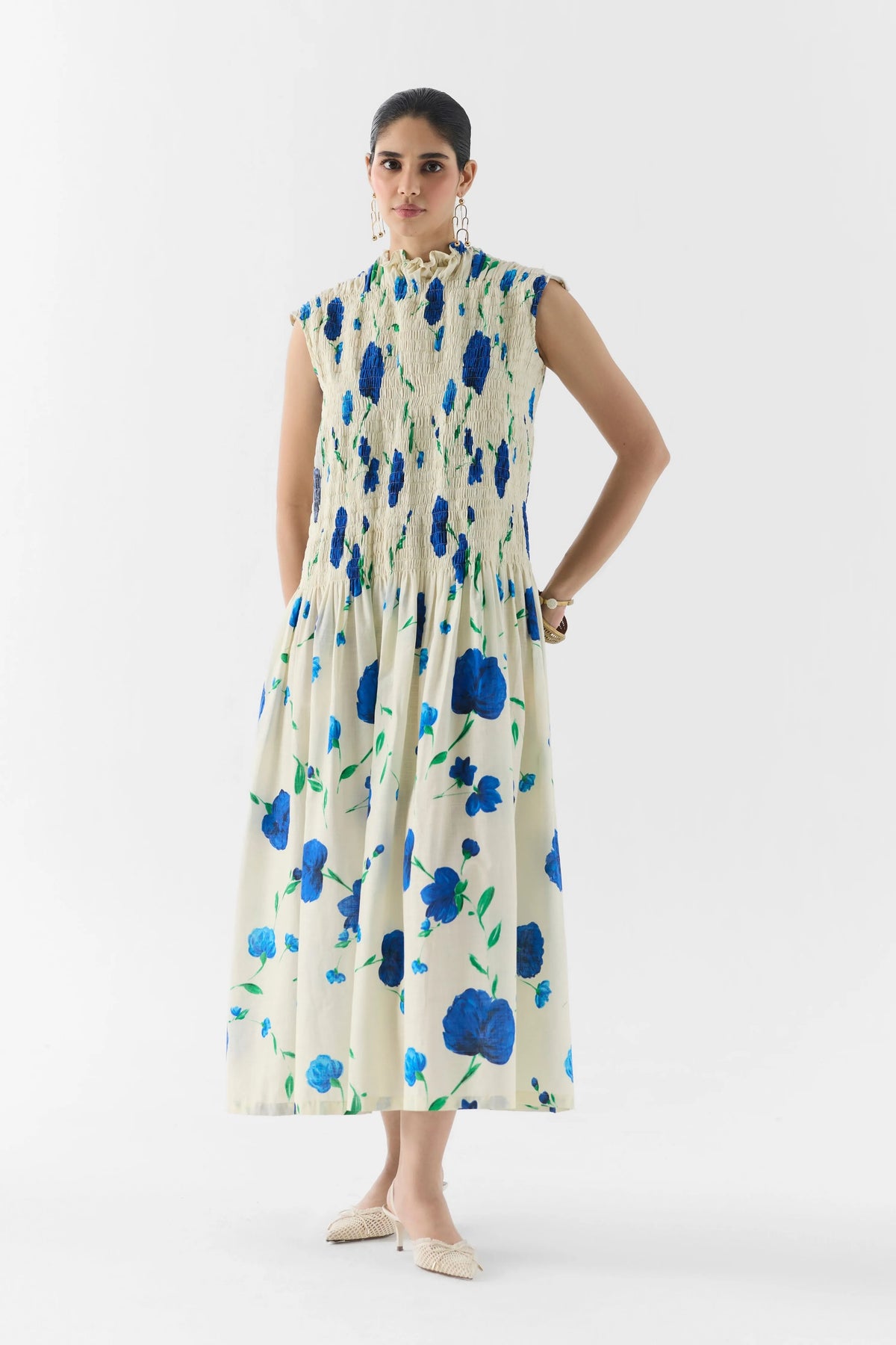 Moss Rose Ruching Dress