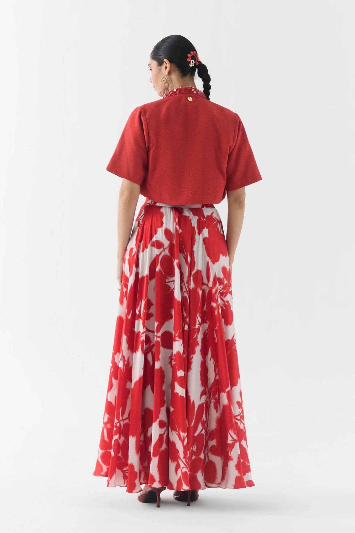 Red Ink Linen Blazer