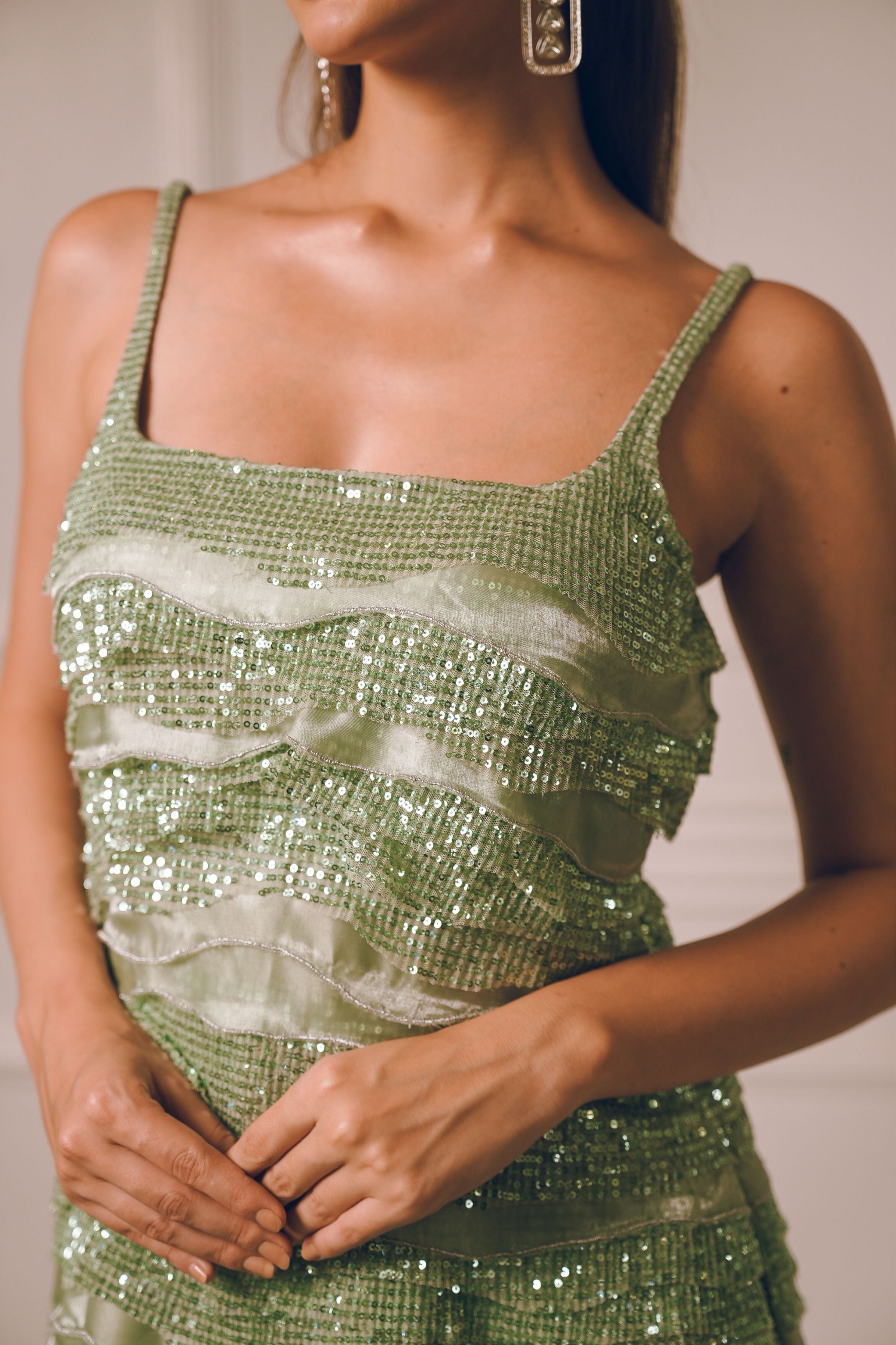 Boundless Layered Sequins Kurta Set