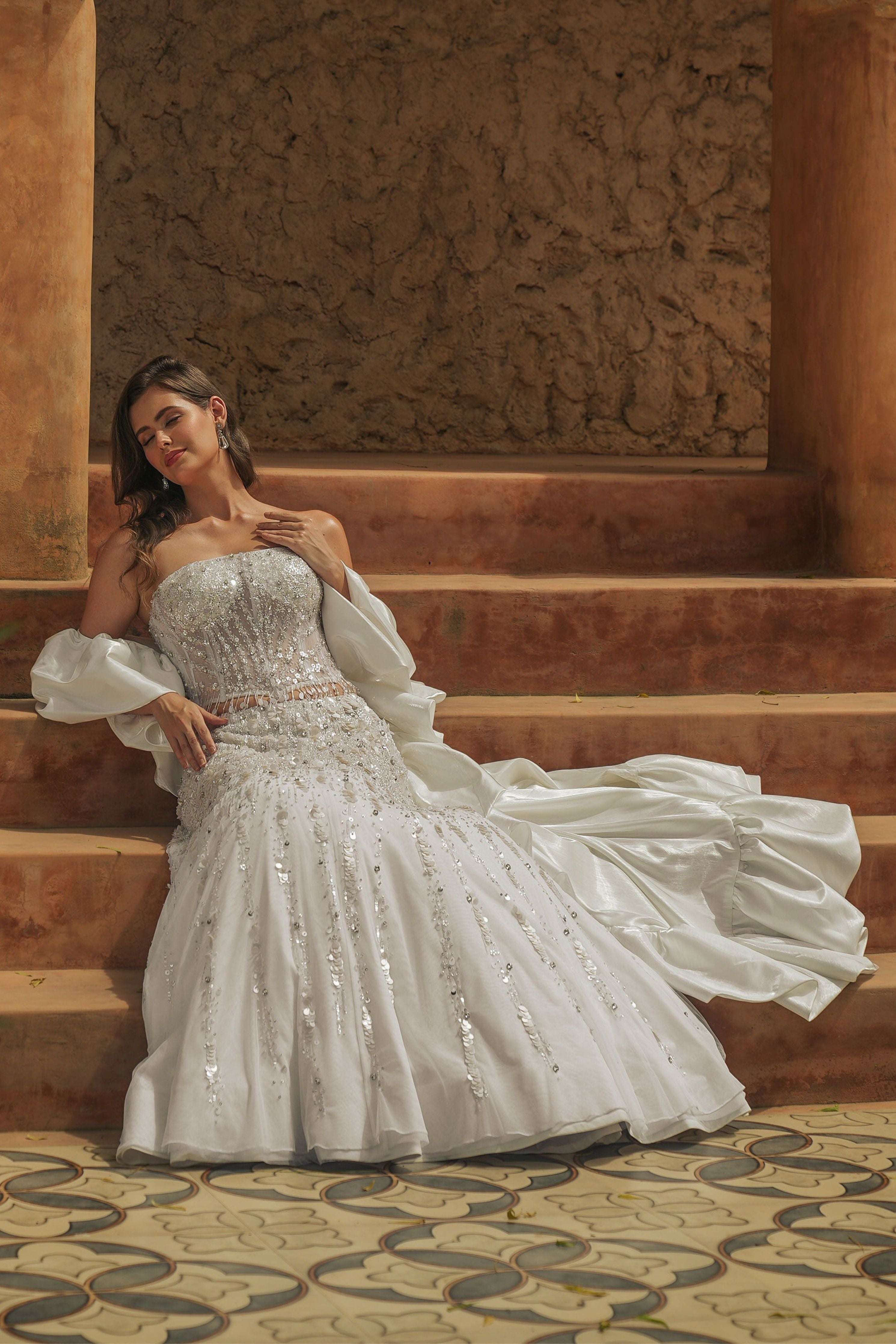 Her Voice Corset Fishcut Lehenga Set
