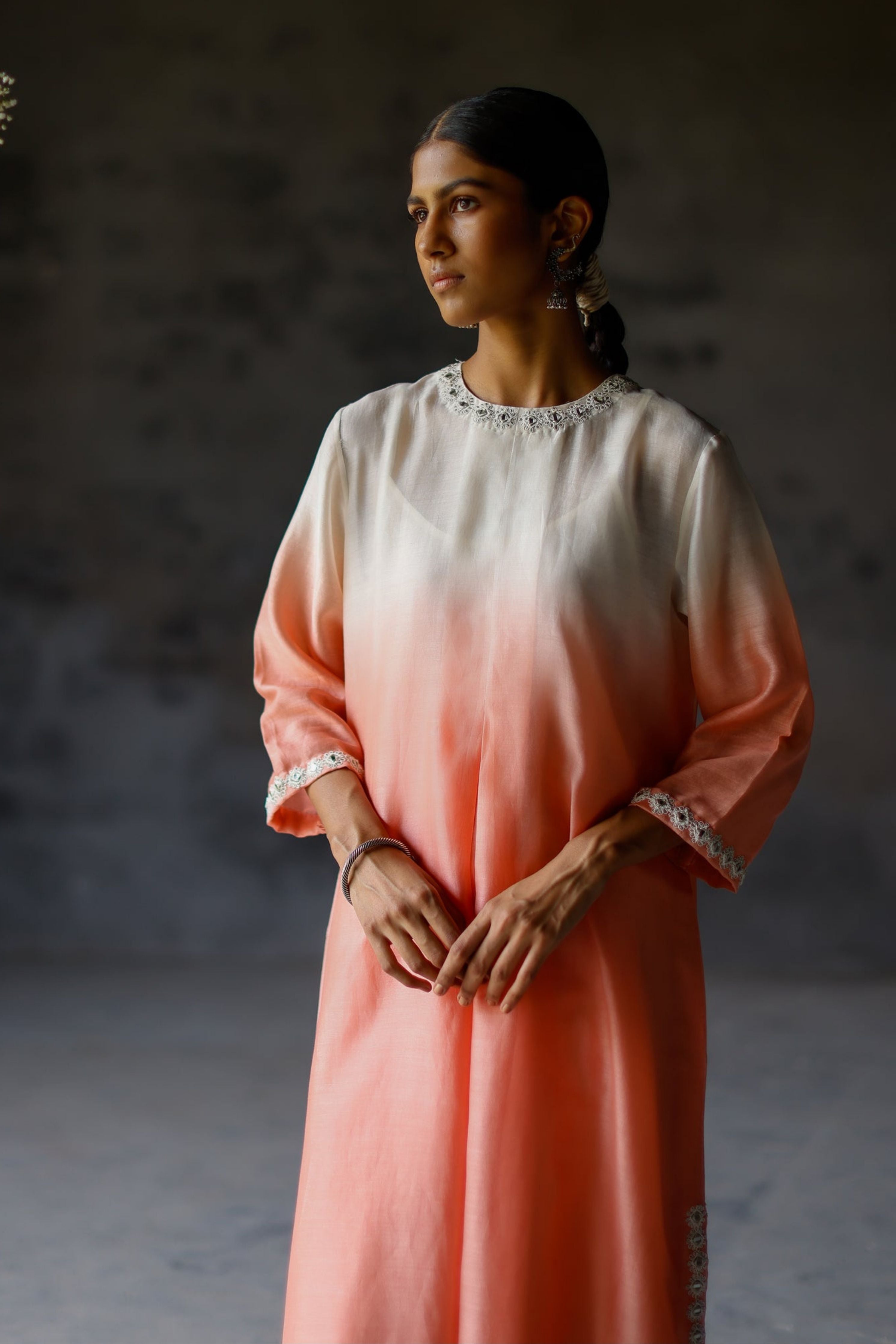 Coral Angahi Tunic Set