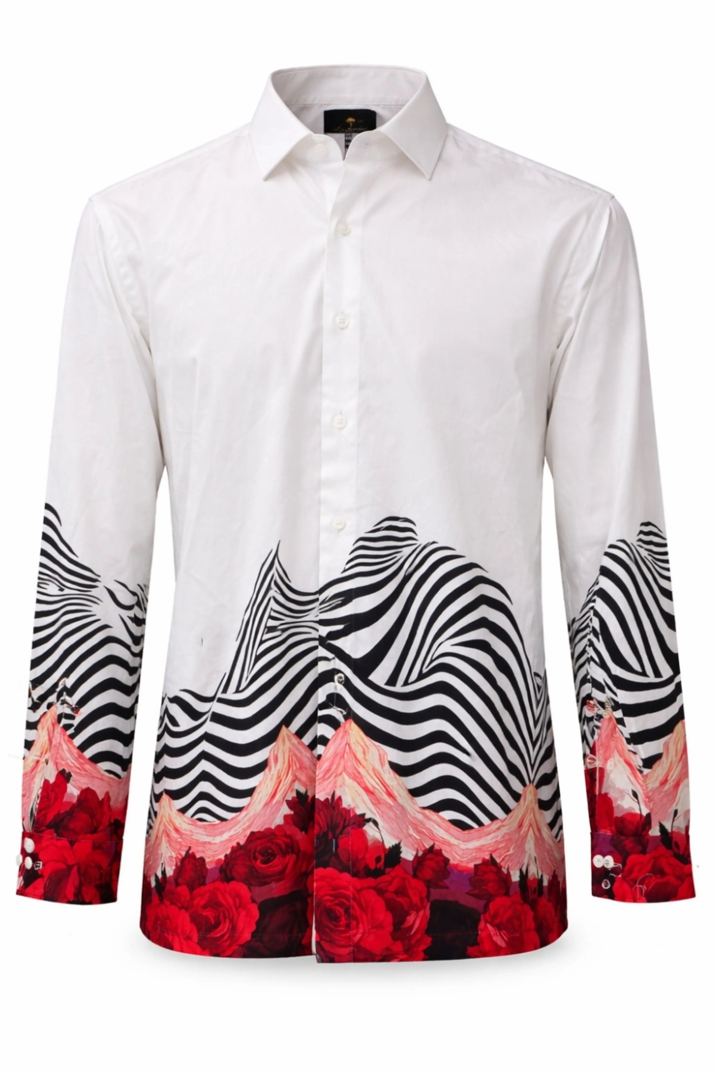White Wave Printed Shirt
