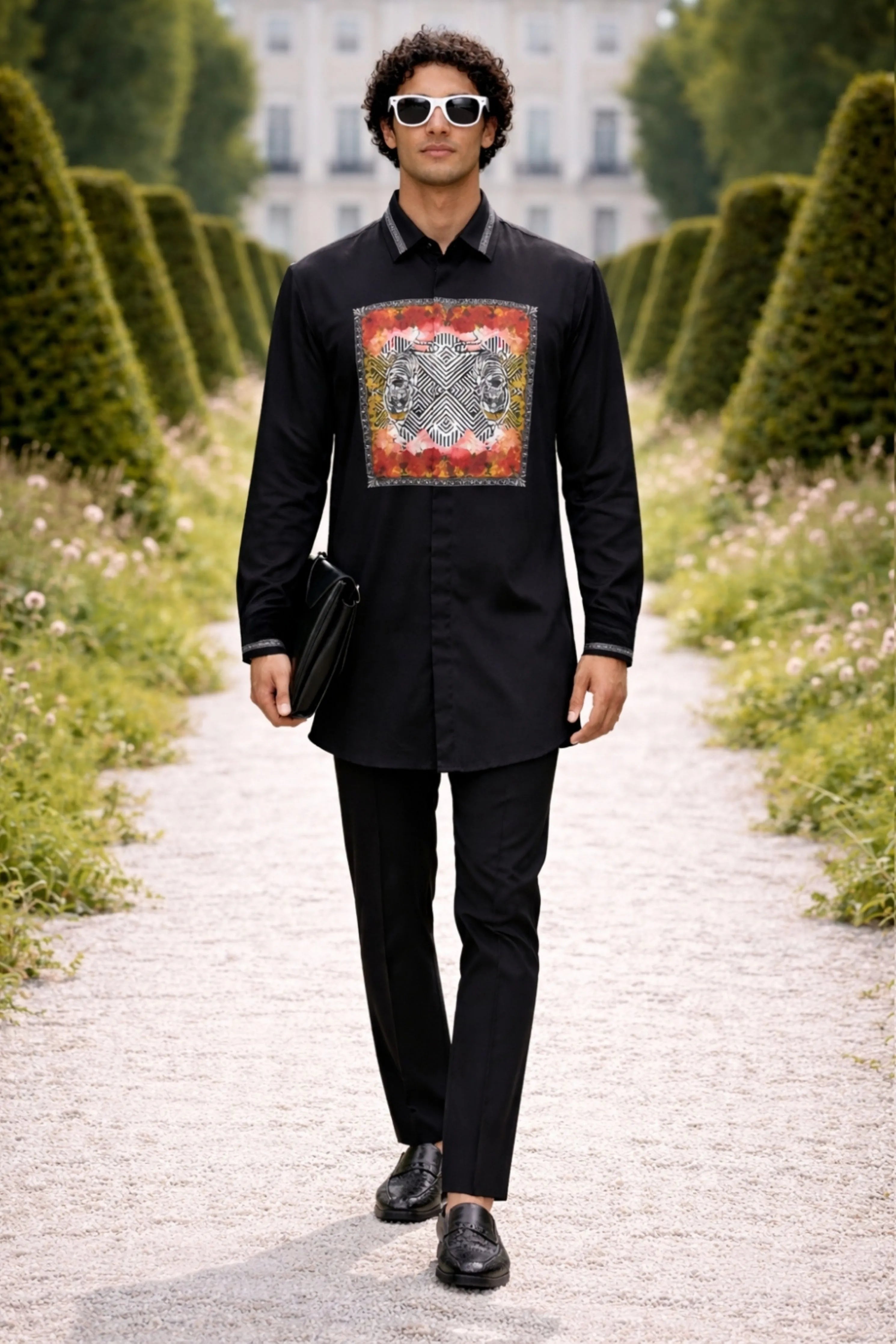 Dual Tiger Centre Print Shirt