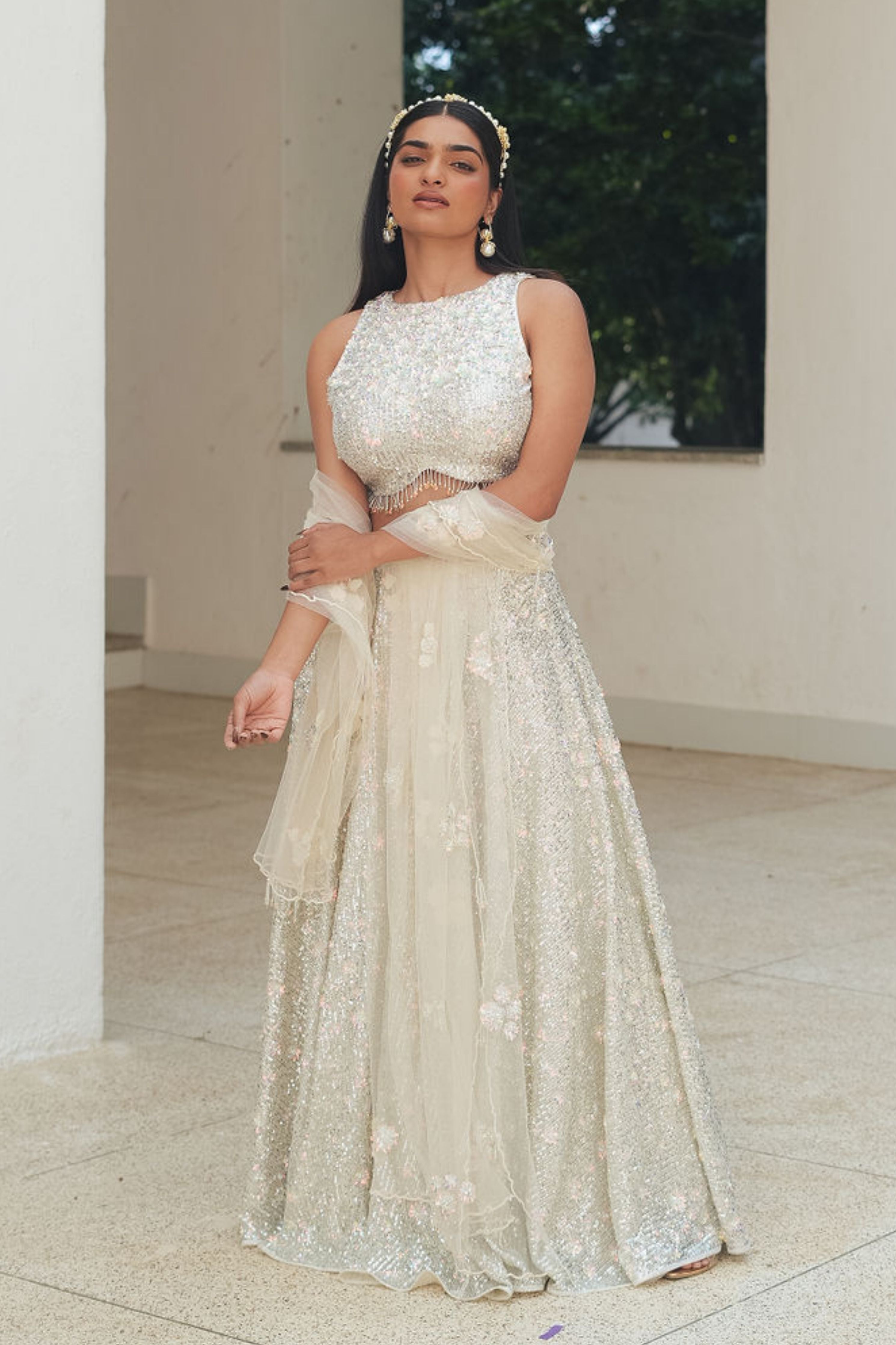 Jazz It Up Silver Lehenga Set