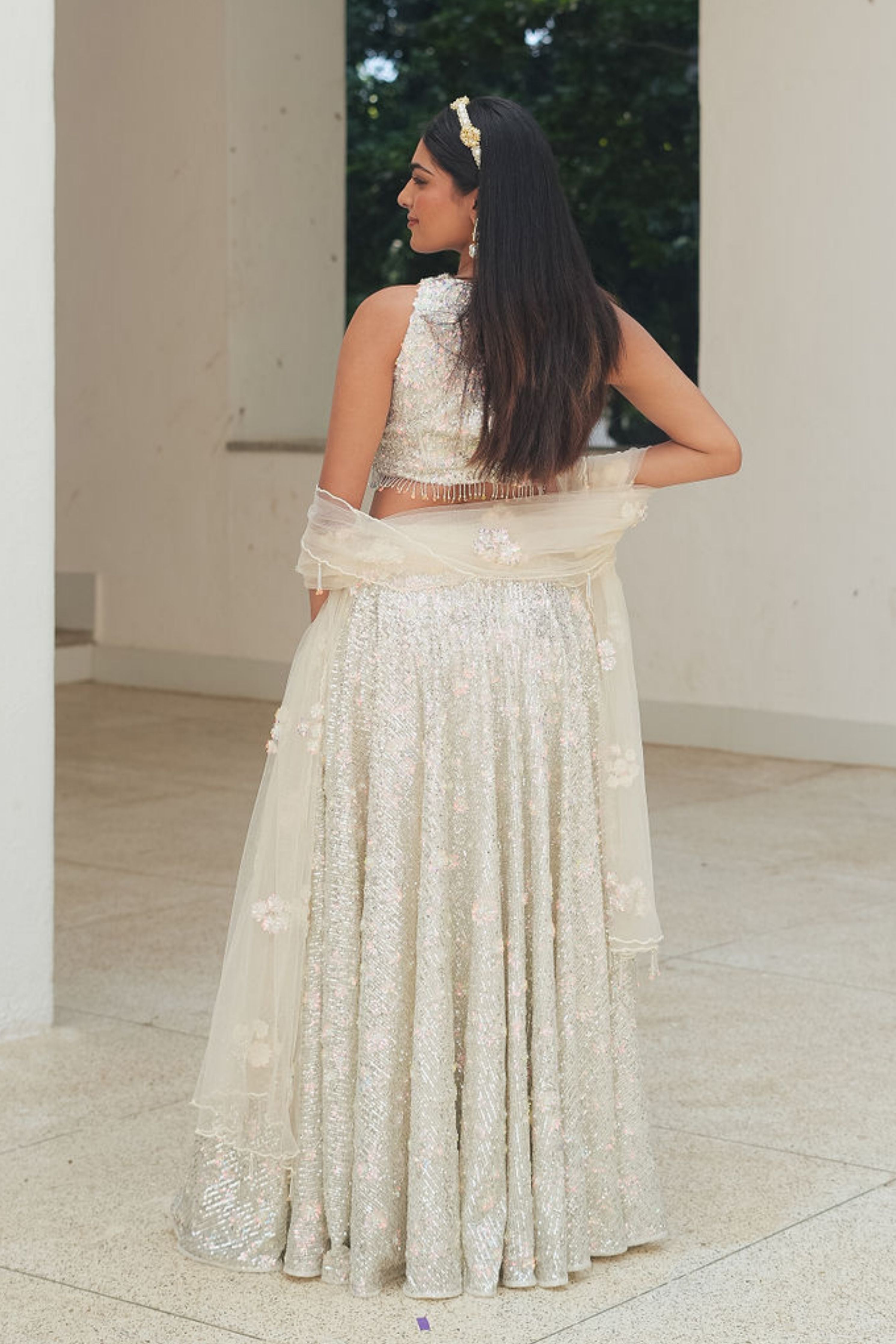Jazz It Up Silver Lehenga Set