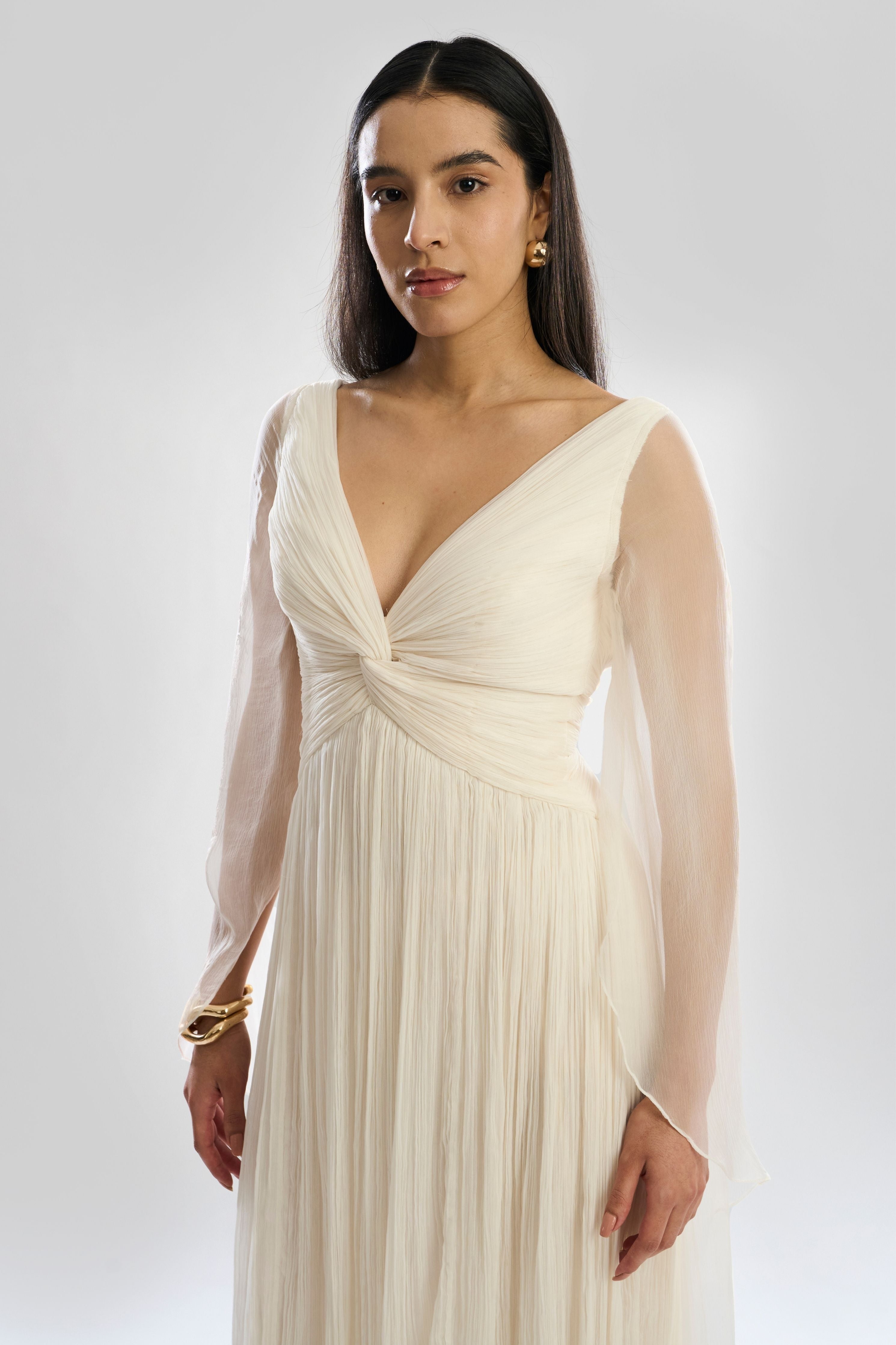 Dream Dress with Waterfall Sleeves