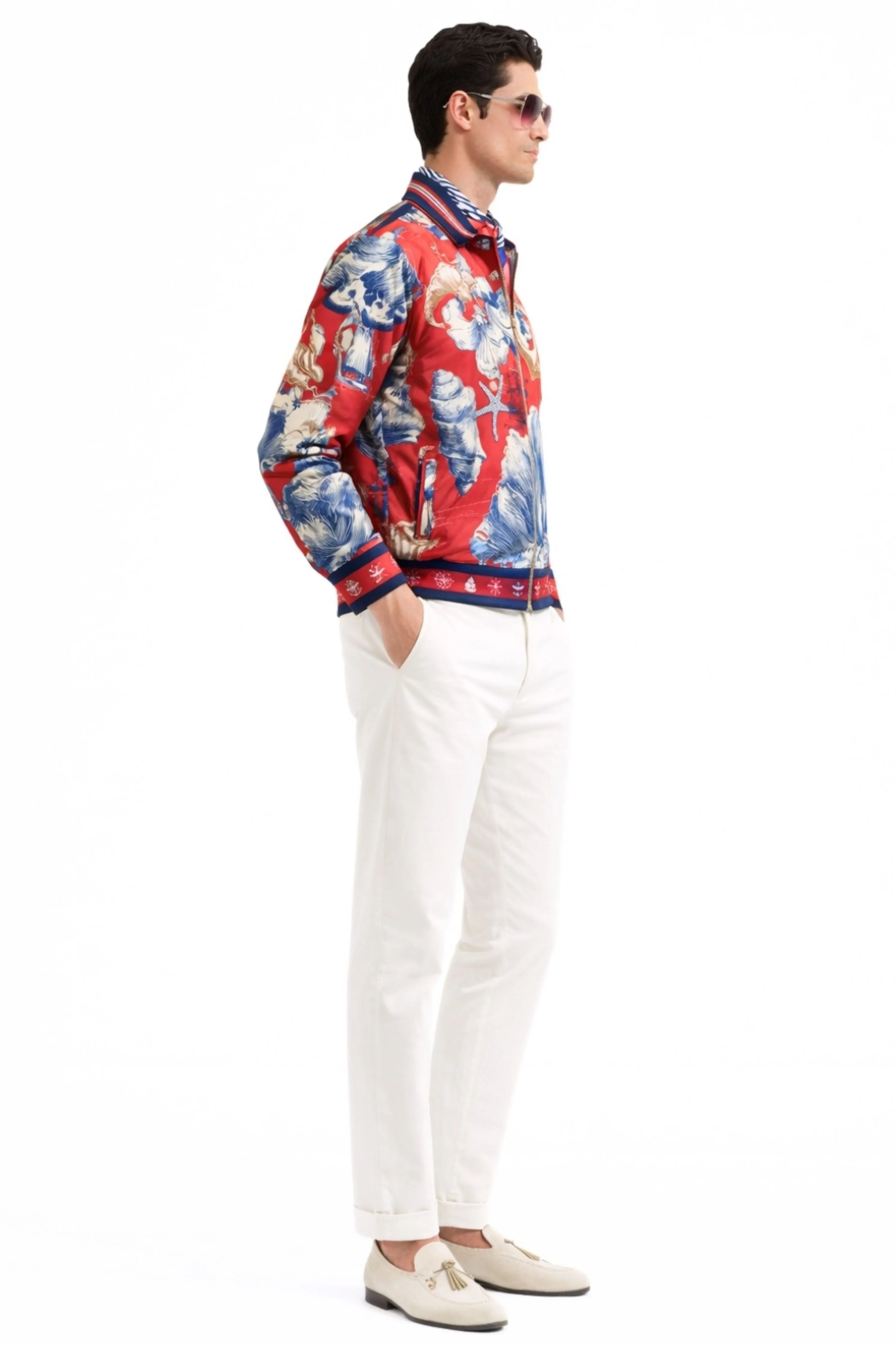 Oceanic Printed Bomber Jacket