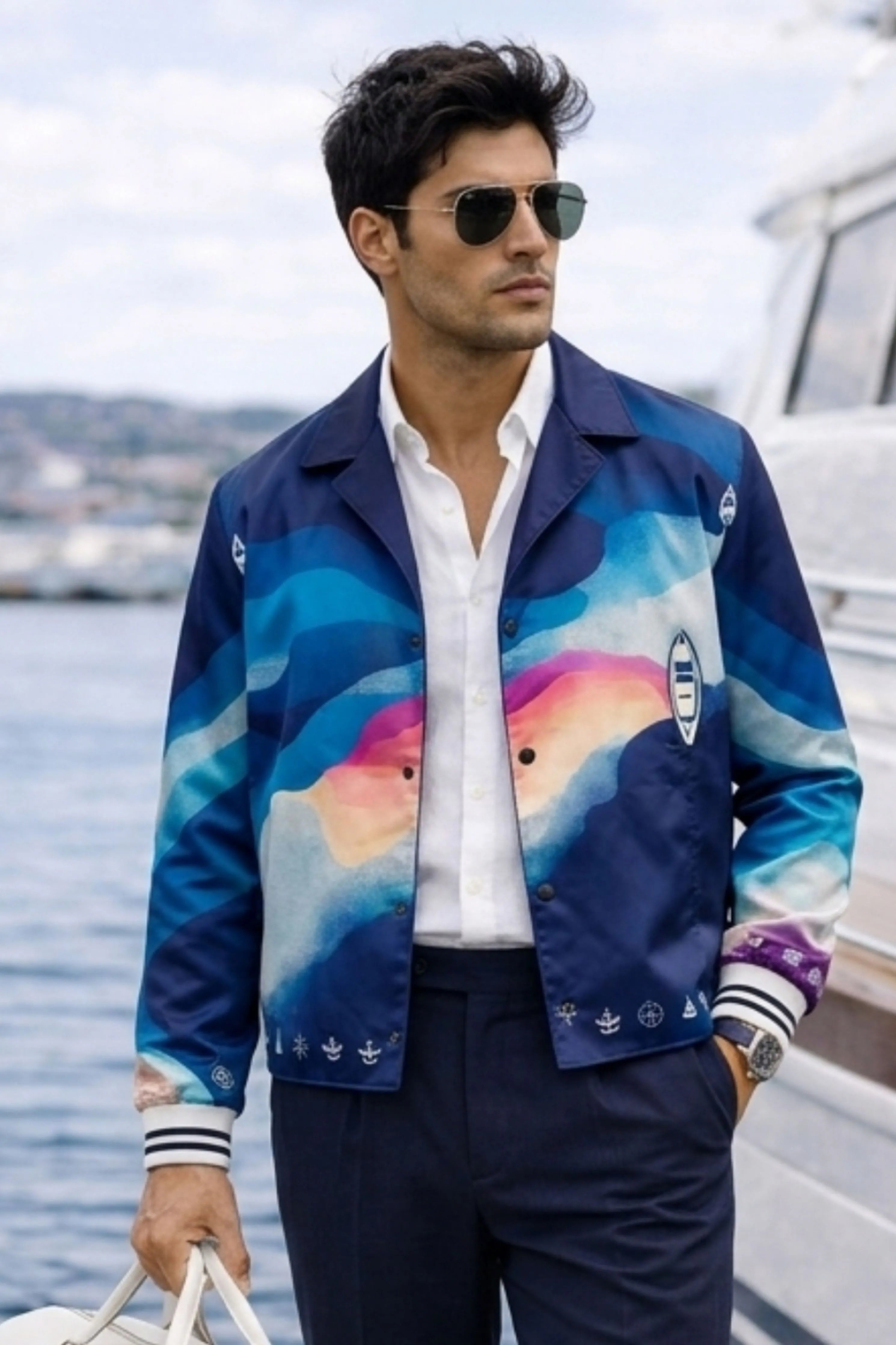 Seafarer Double Breasted Bomber Jacket