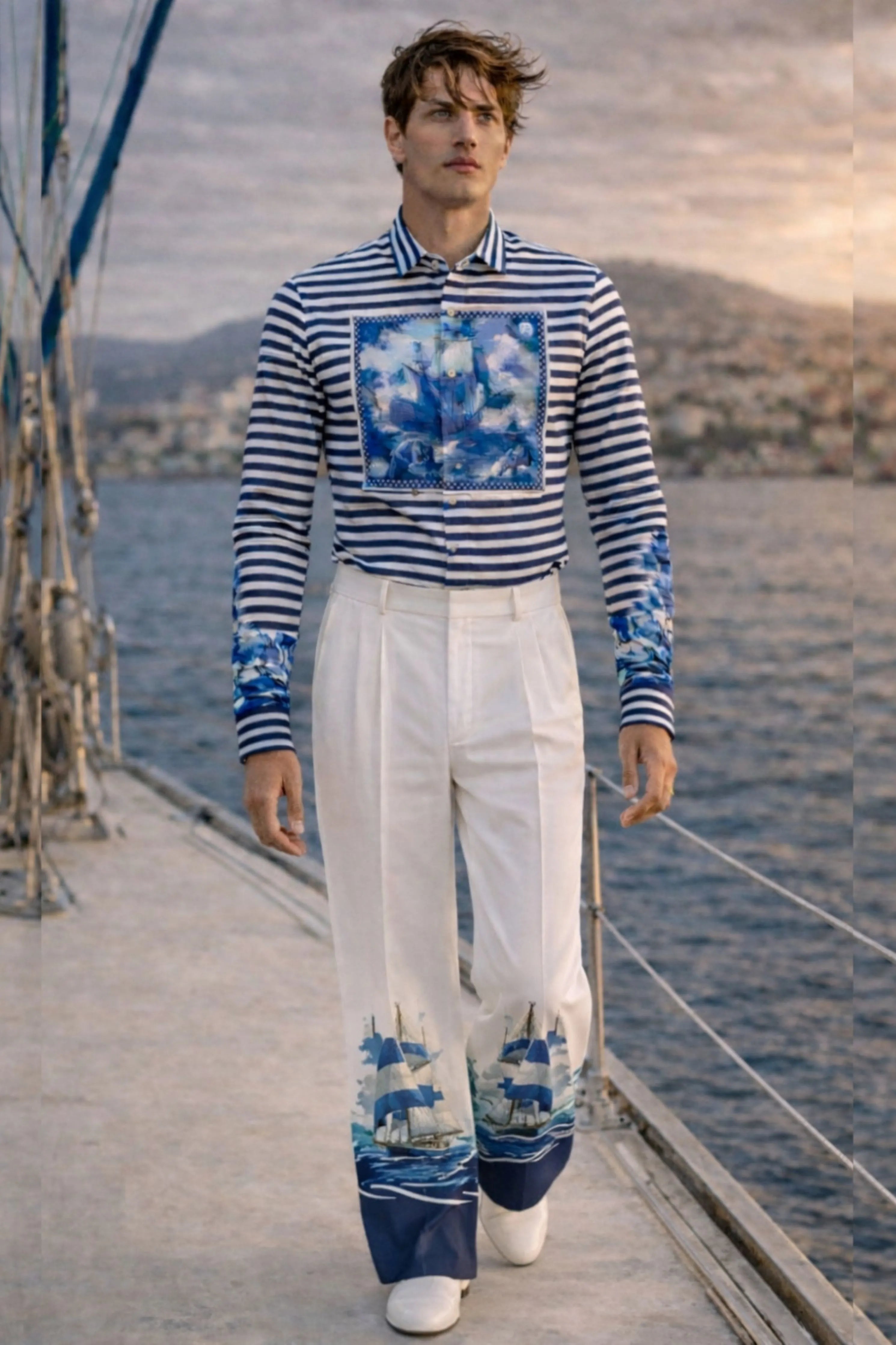 Mariner Engineered Printed Trousers