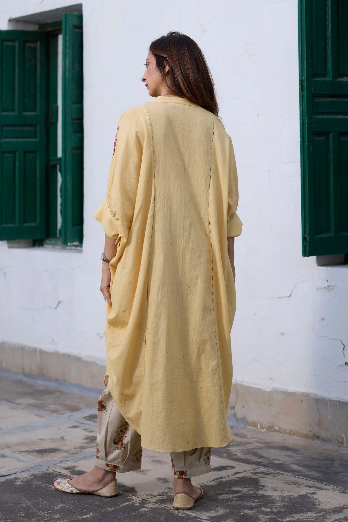 Brisa Kaftan Set In Yellow