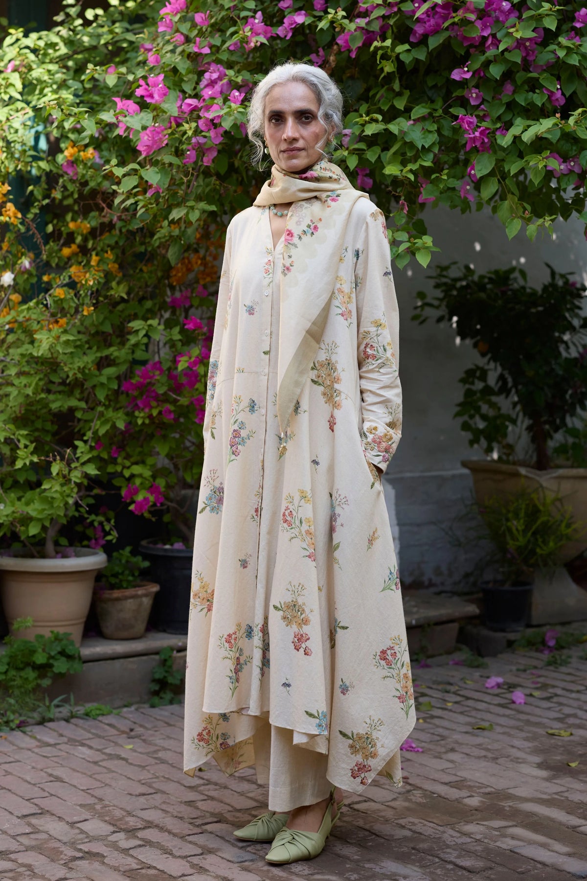 Florence Kurta Set In Ecru