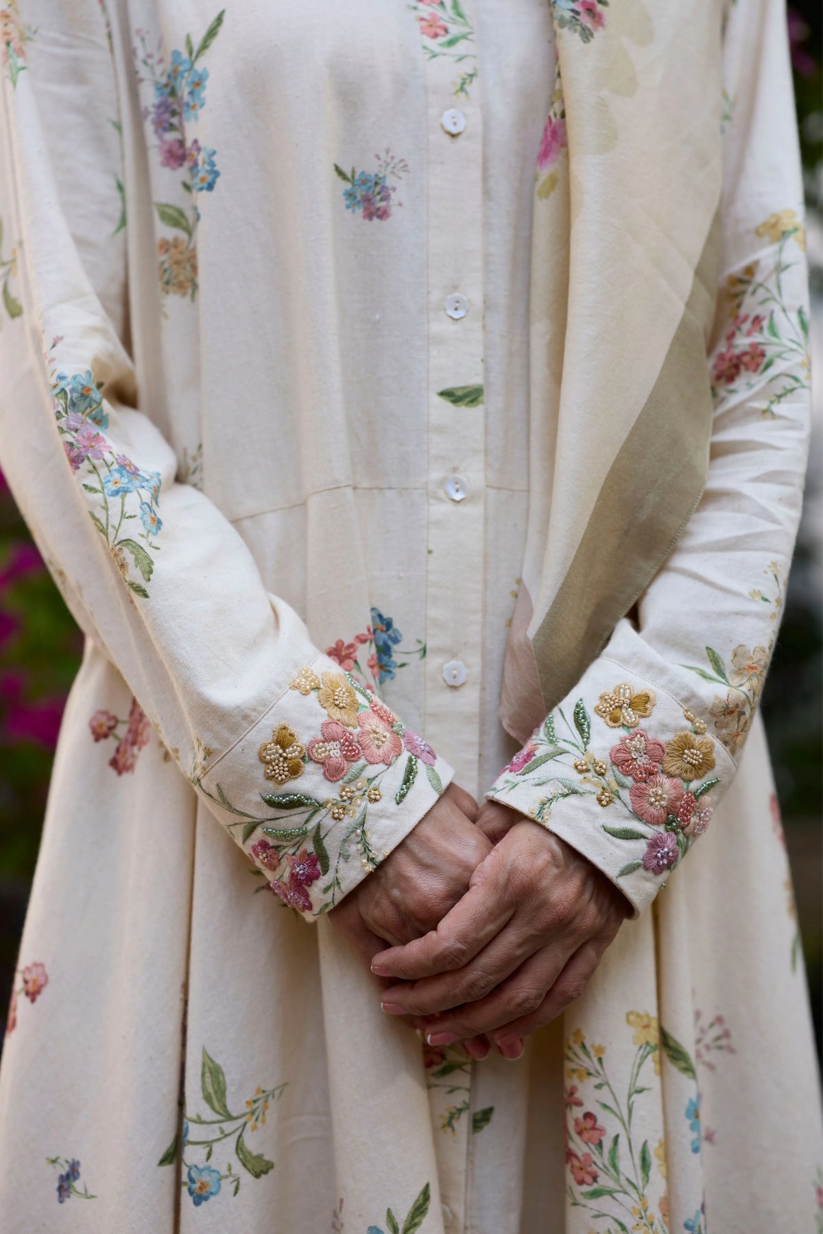 Florence Kurta Set In Ecru