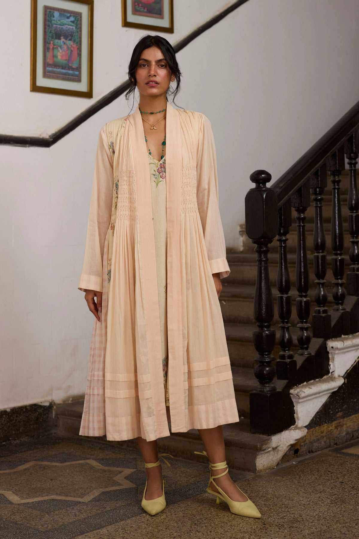 Amane Tunic Set In Peach