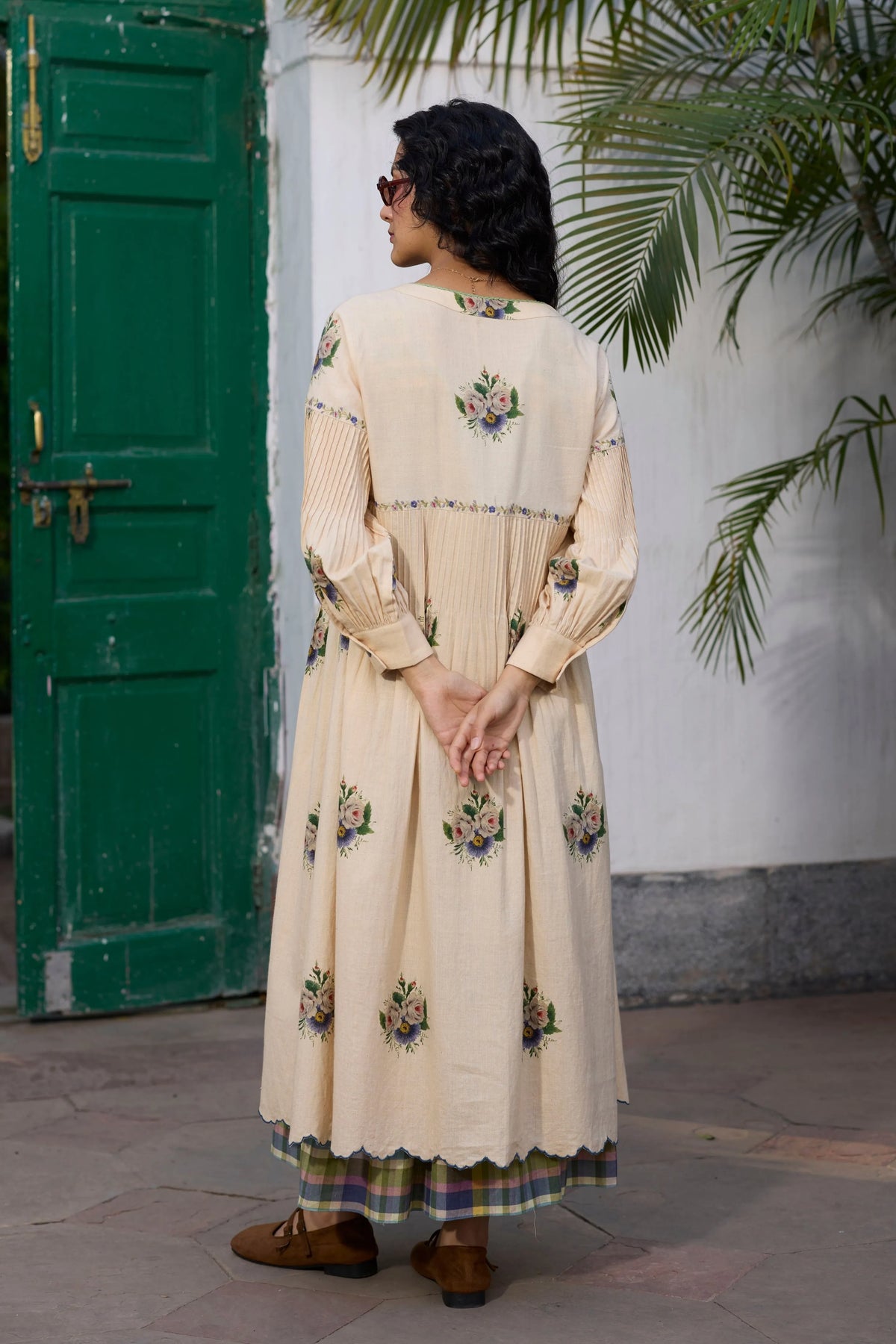 Rosaline Tunic Set Ecru Green