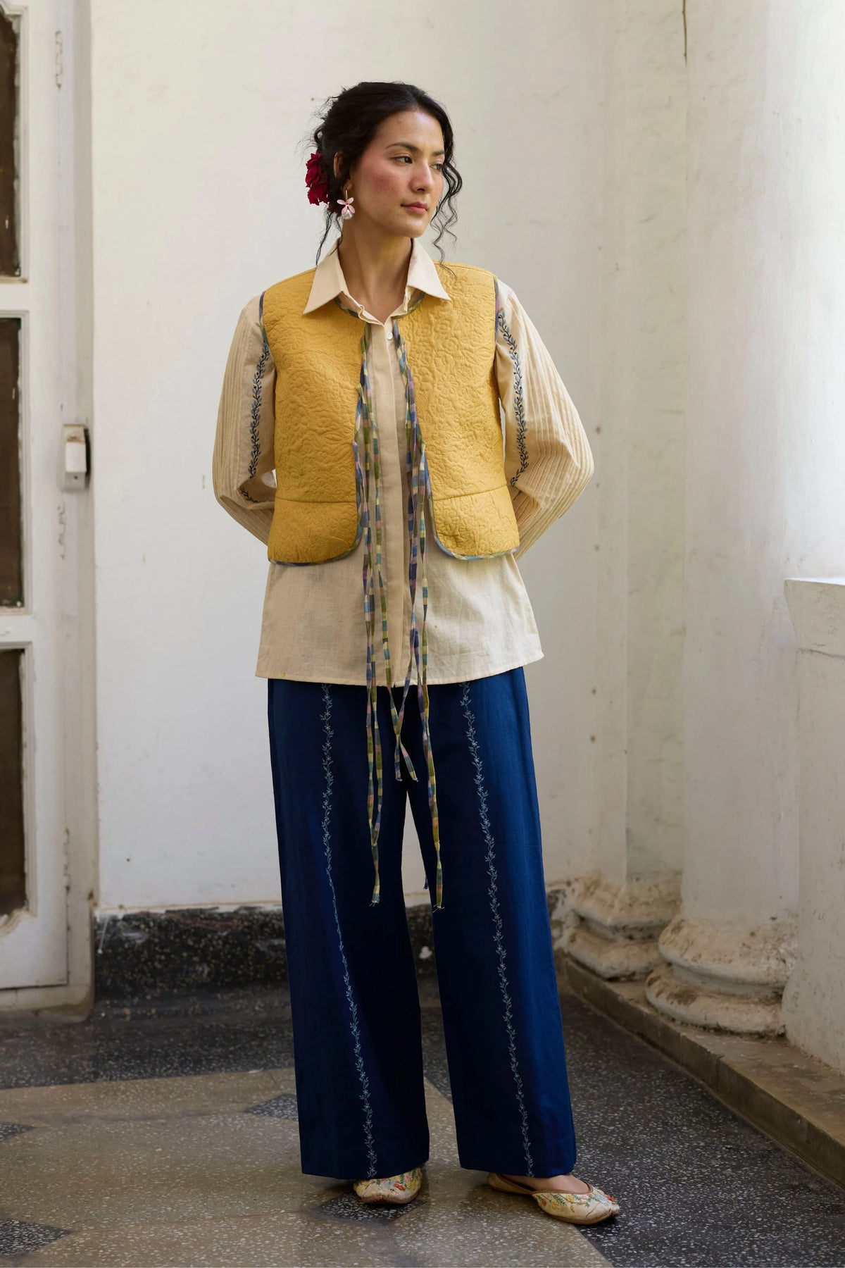 Elara Co-ord set Yellow  &  Blue