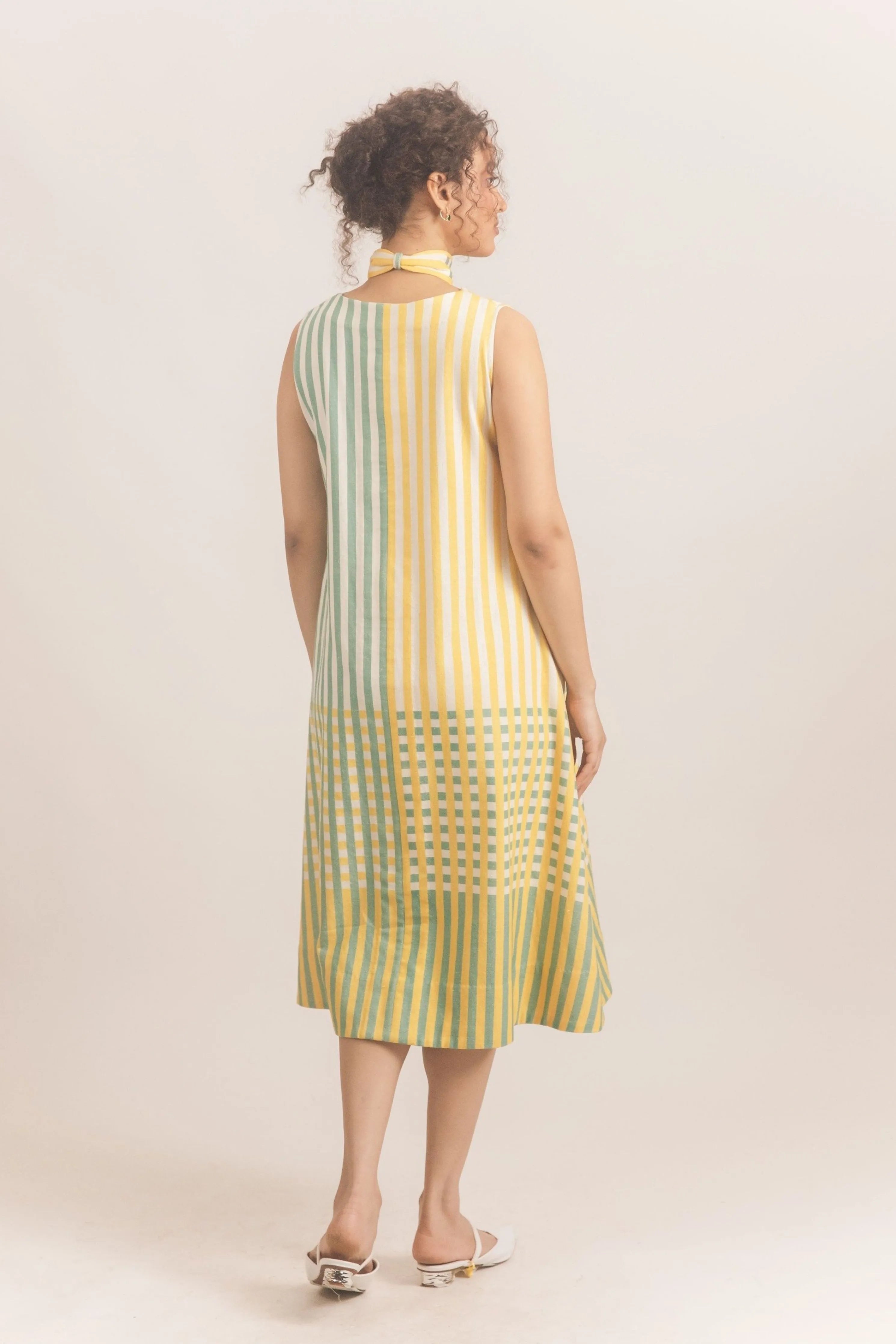 Scallop Dress Checkered