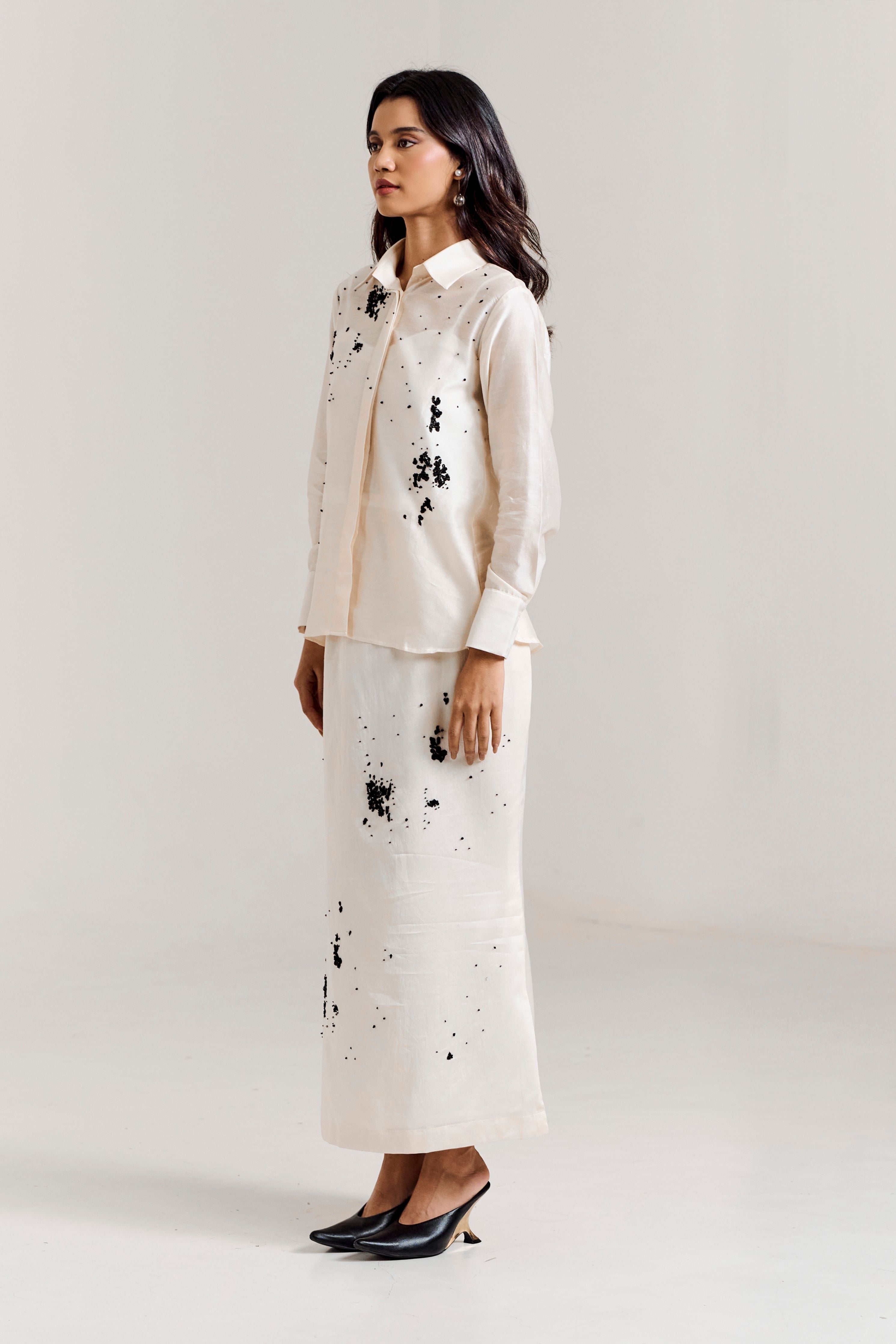 White Scatter Skirt Coord