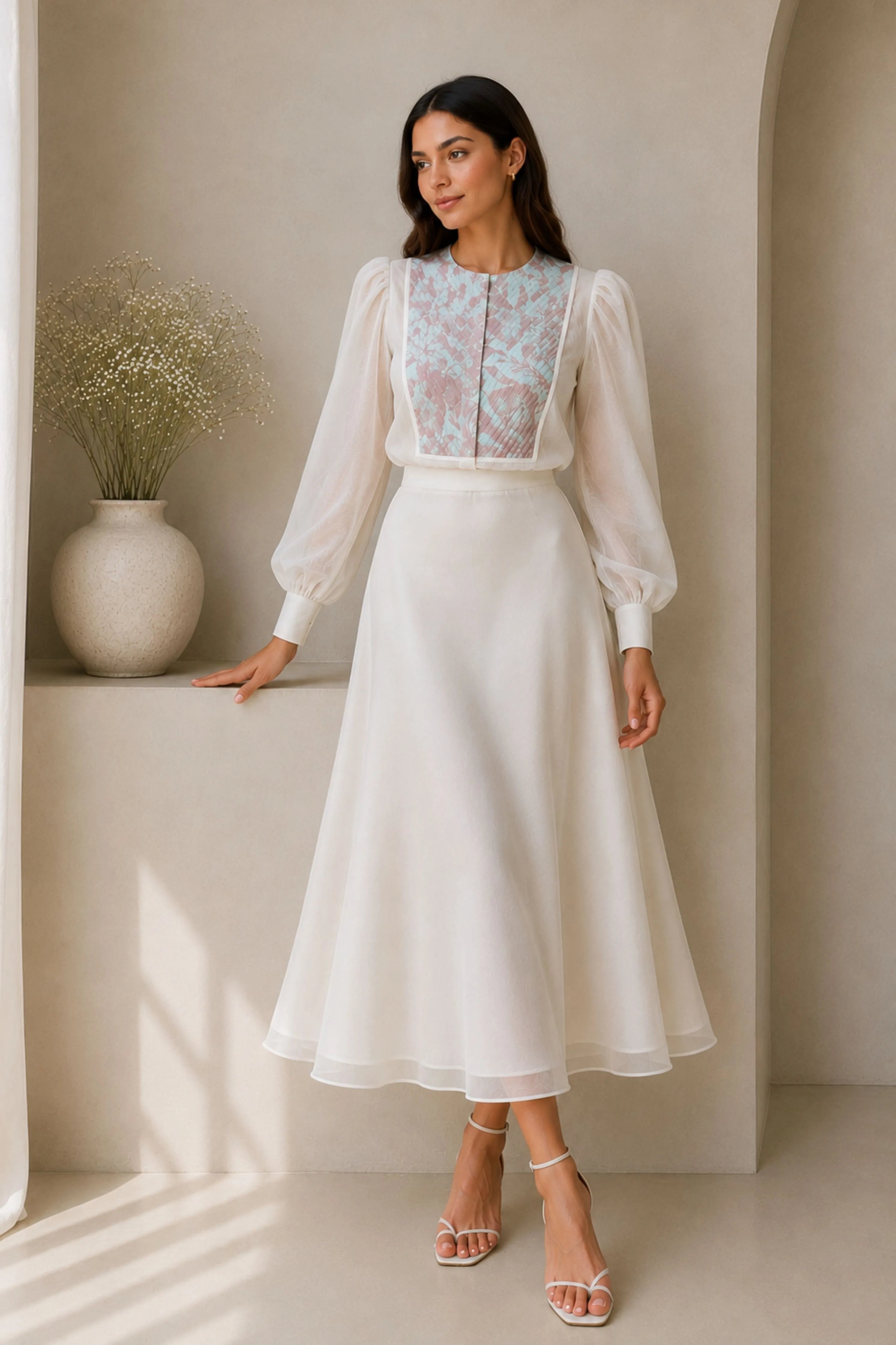 Blush Élan Organza Top