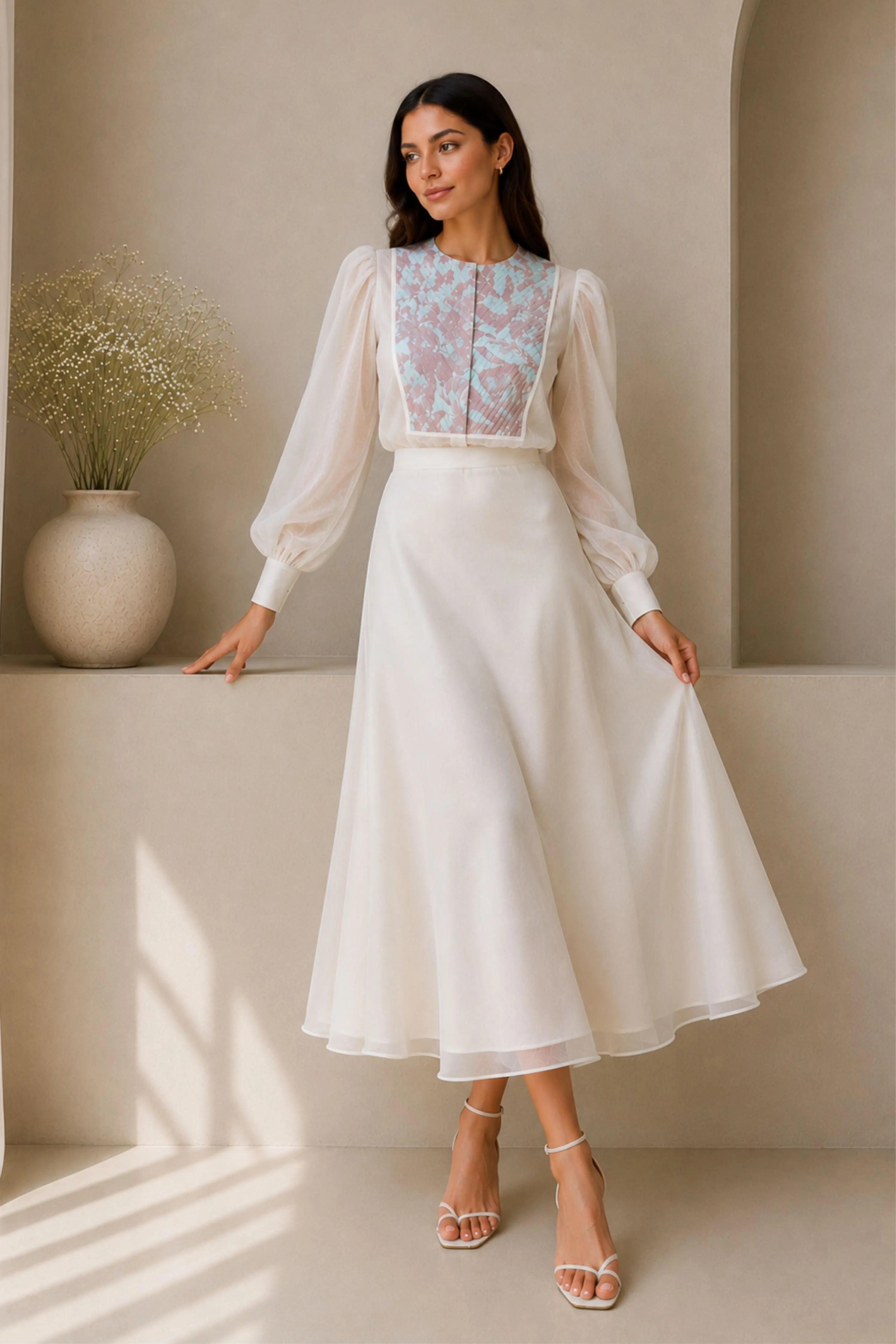 Blush Élan Organza Top