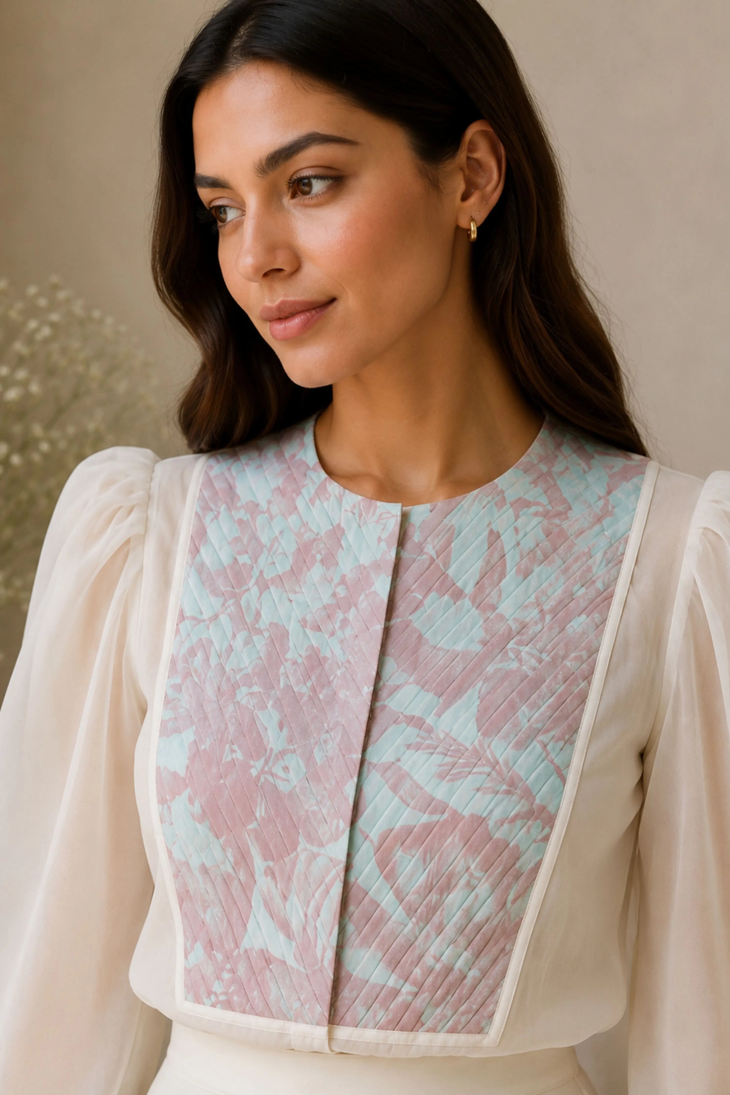 Blush Élan Organza Top