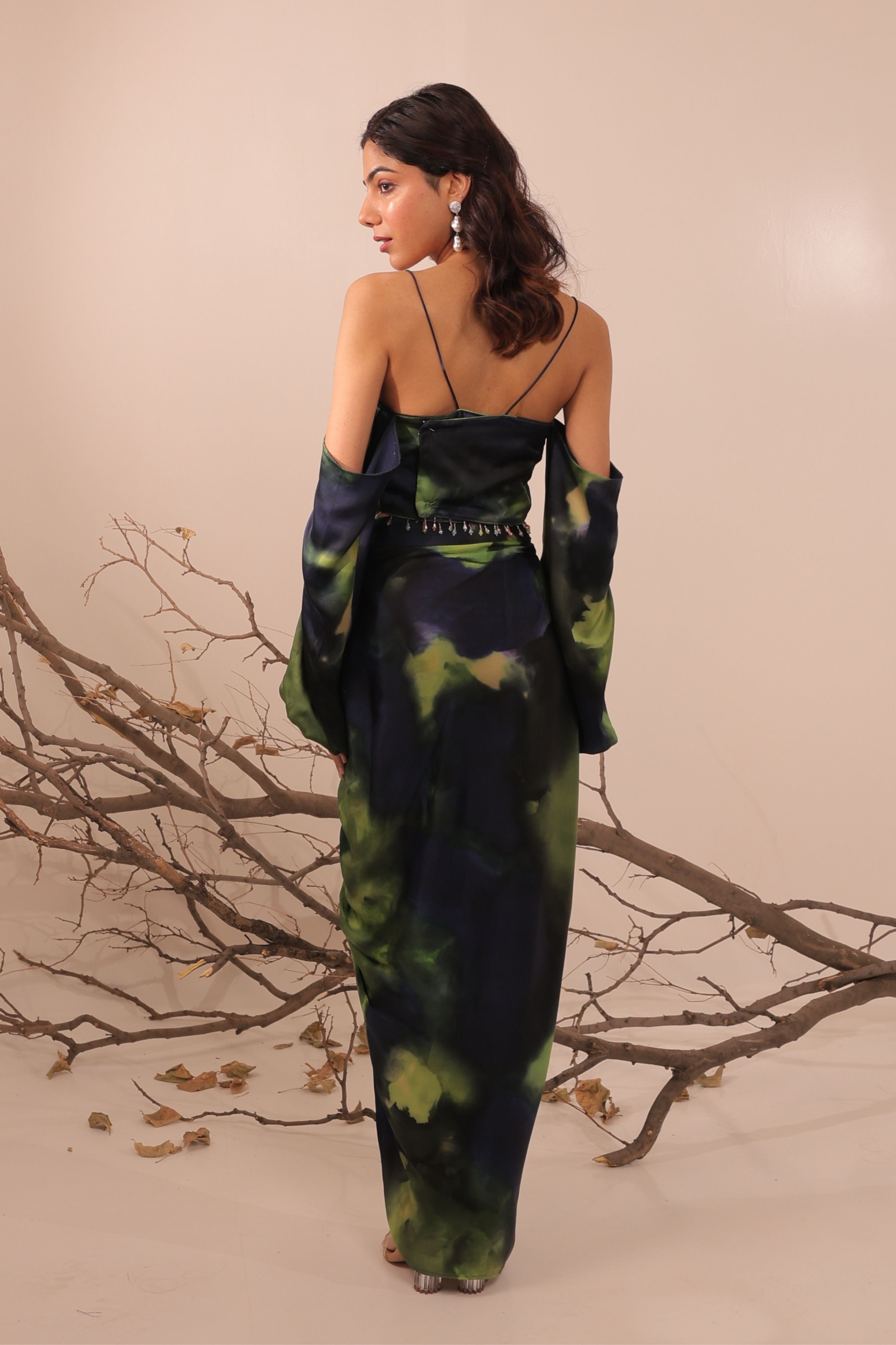 Jheel Ruched Skirt With Top