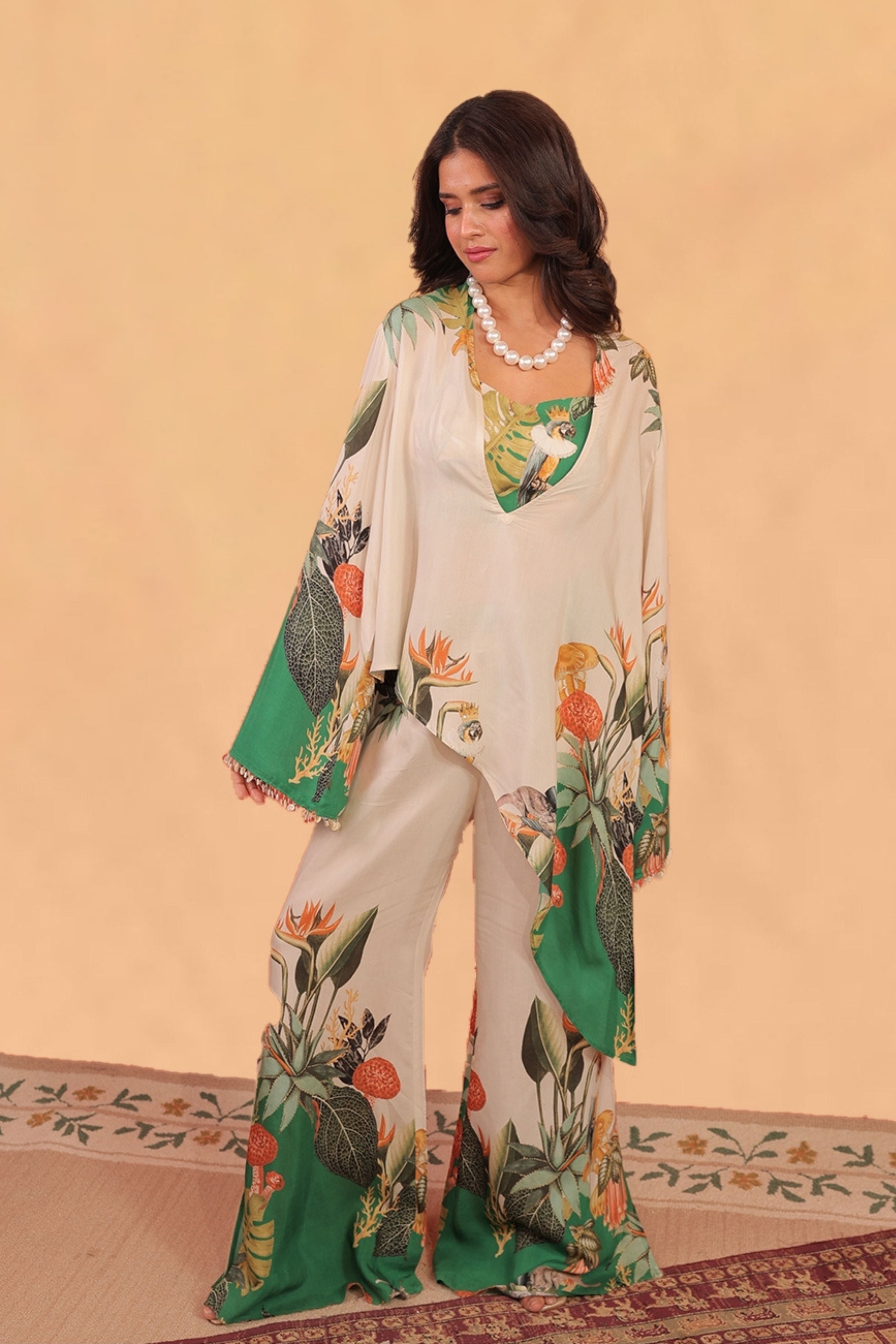Kokum Asymmetric Tunic Co-Ord Set