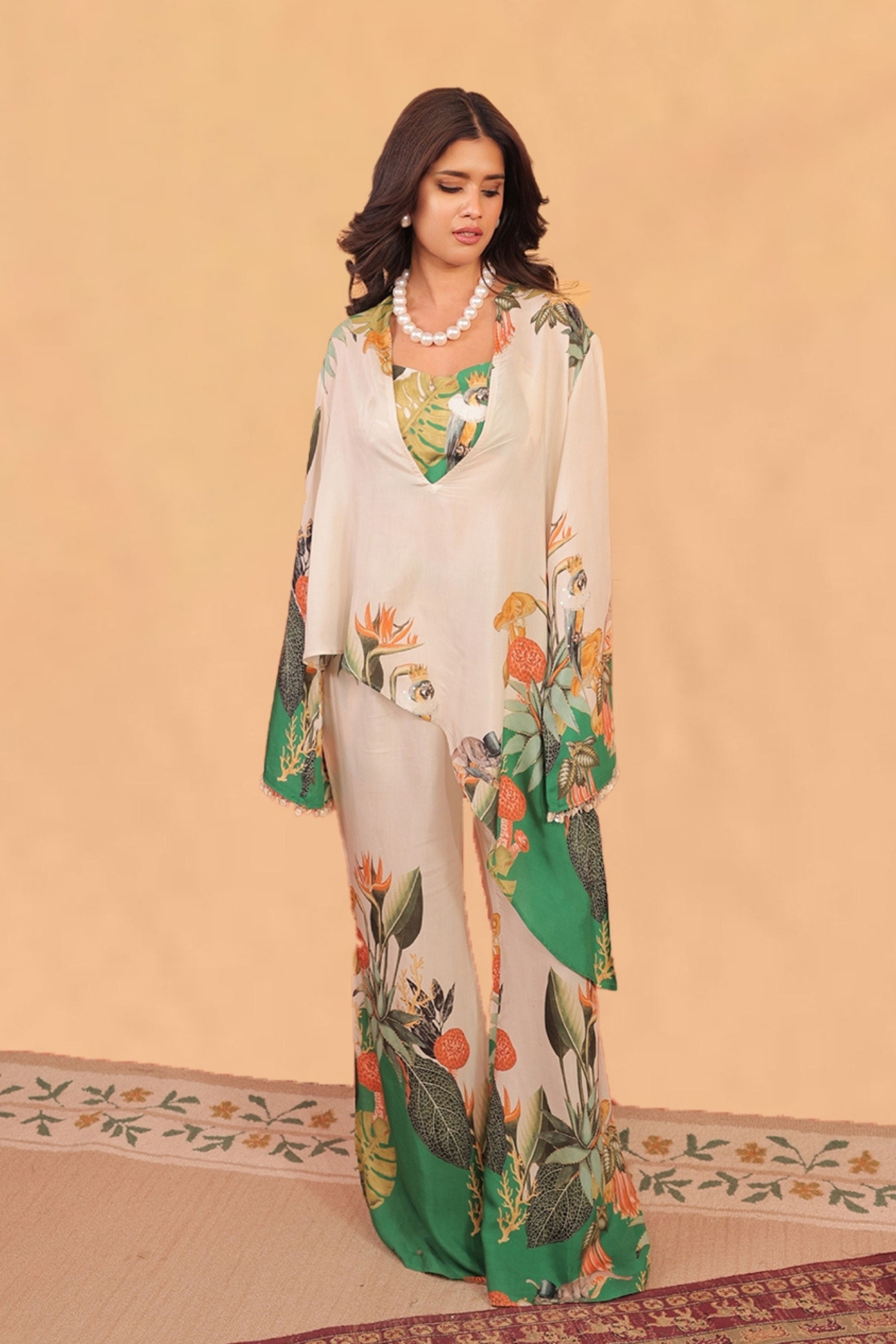 Kokum Asymmetric Tunic Co-Ord Set