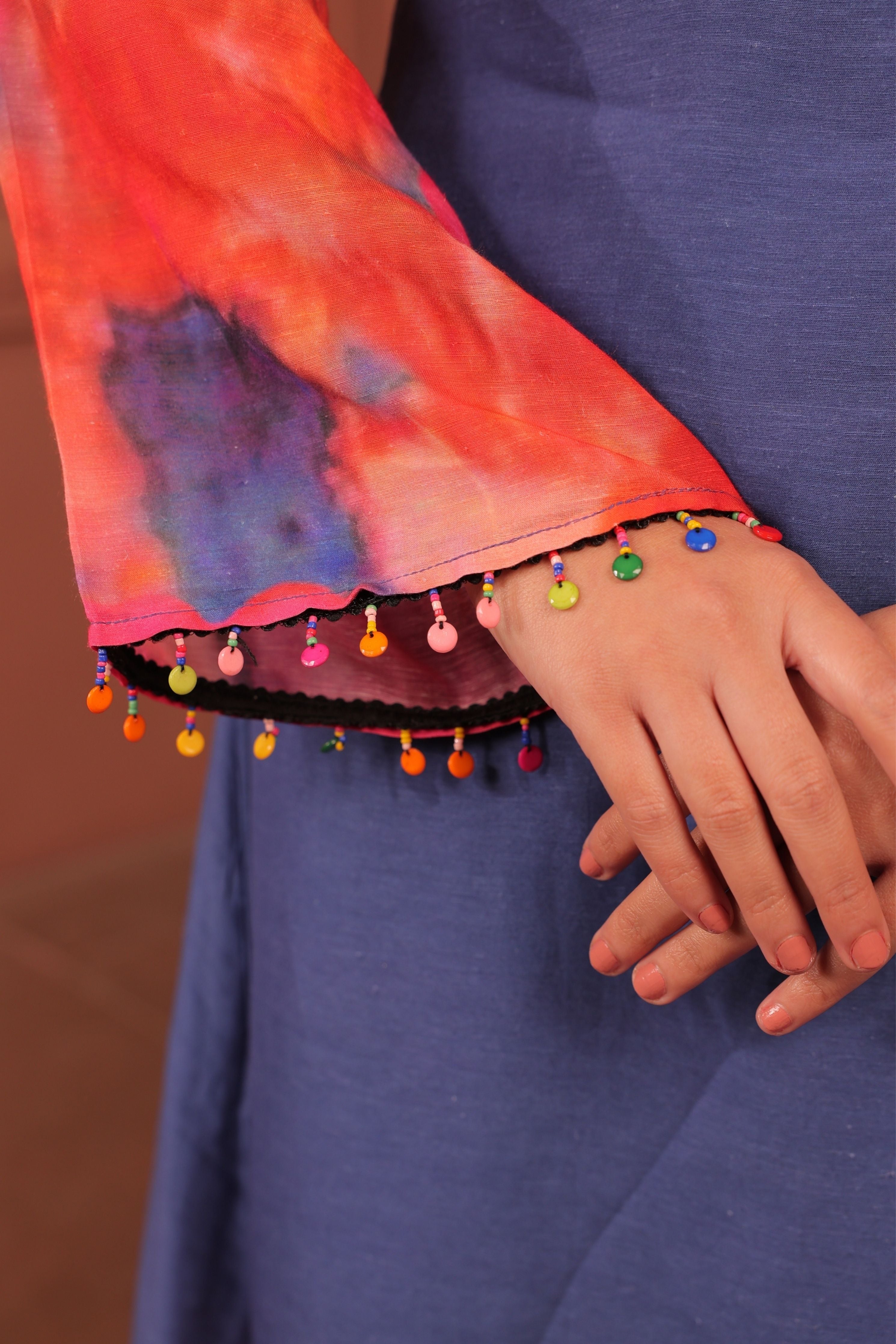 Blue Pankhudi A-Line Kurta Set
