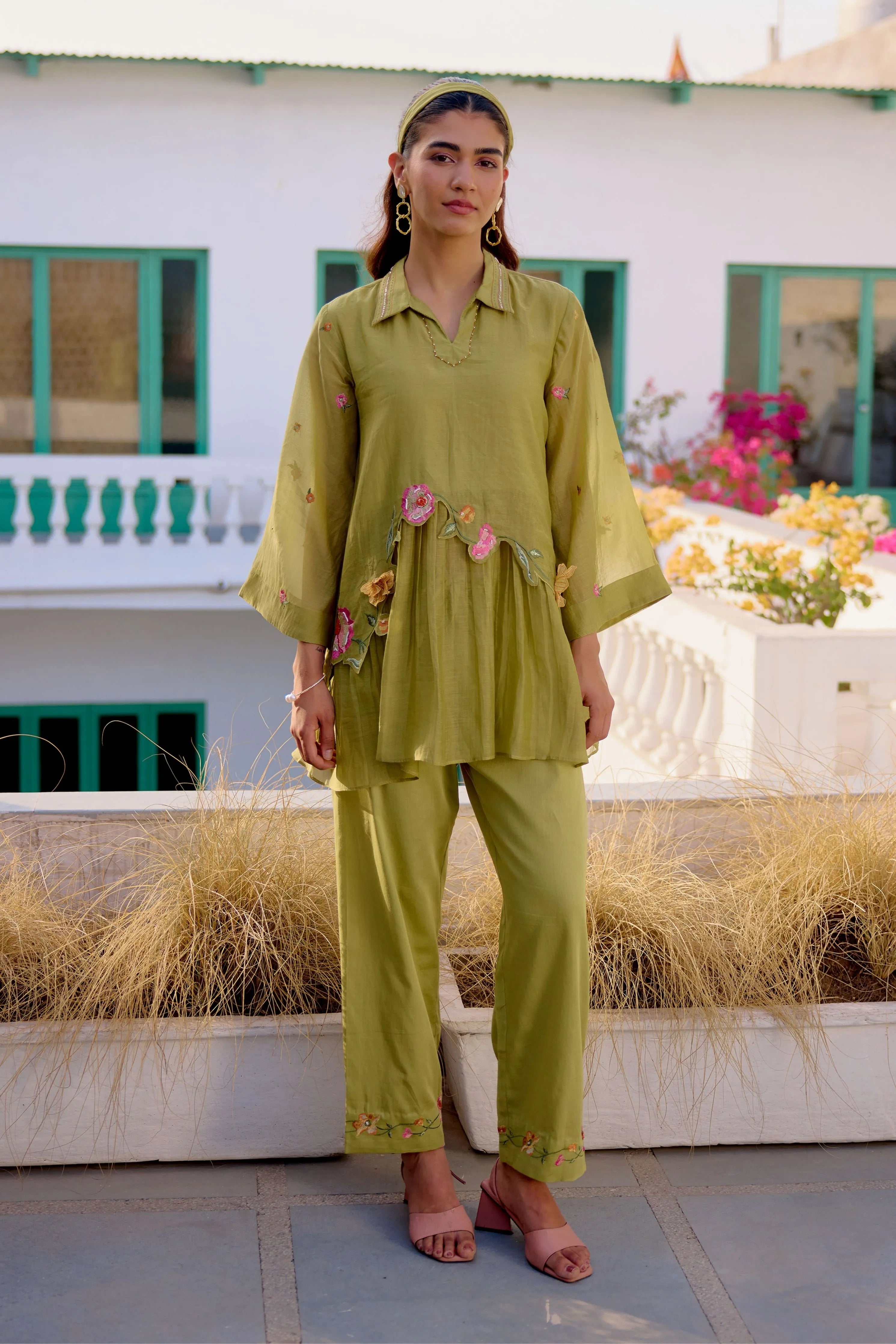 Green Petal Path Co-Ord Set