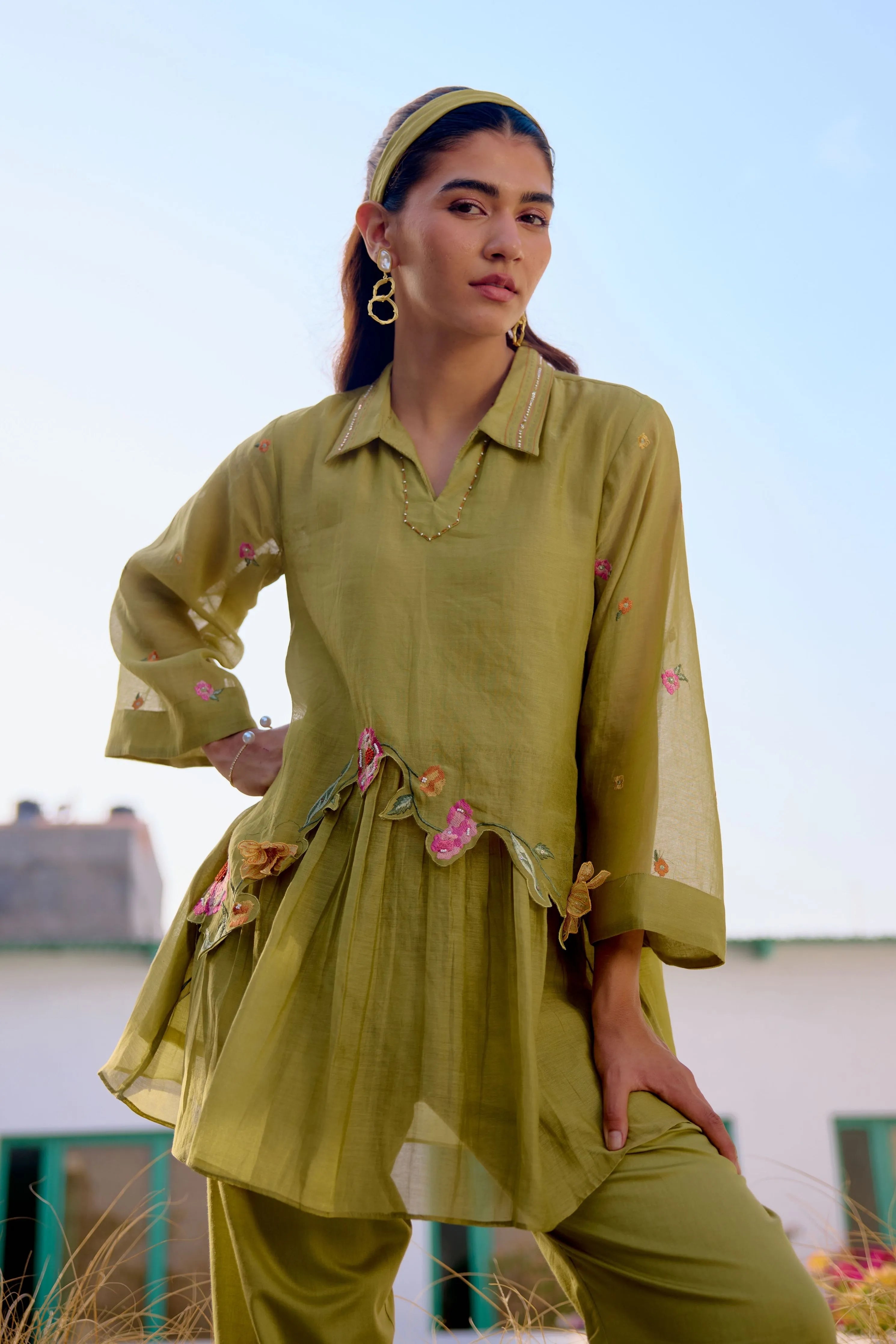 Green Petal Path Co-Ord Set