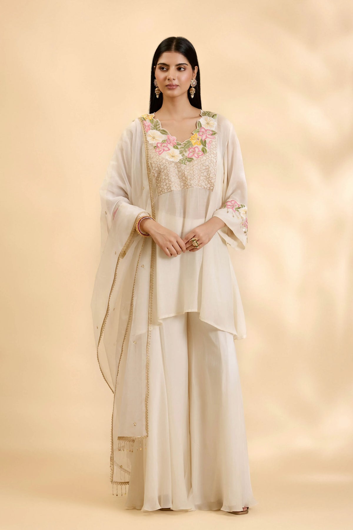 Chandani Amaya Short Kurta Sharara Set