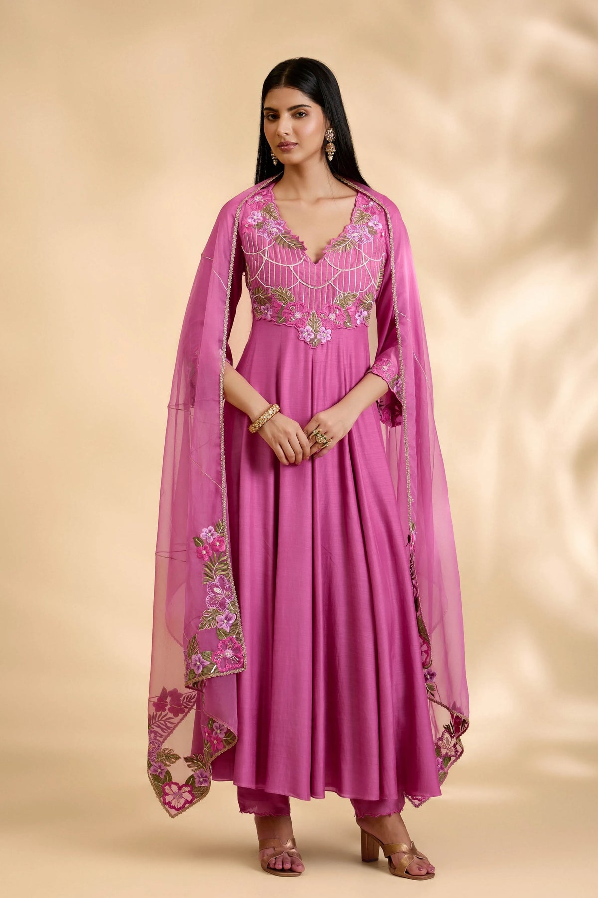 Gulabi Ruksar Anarkali Set