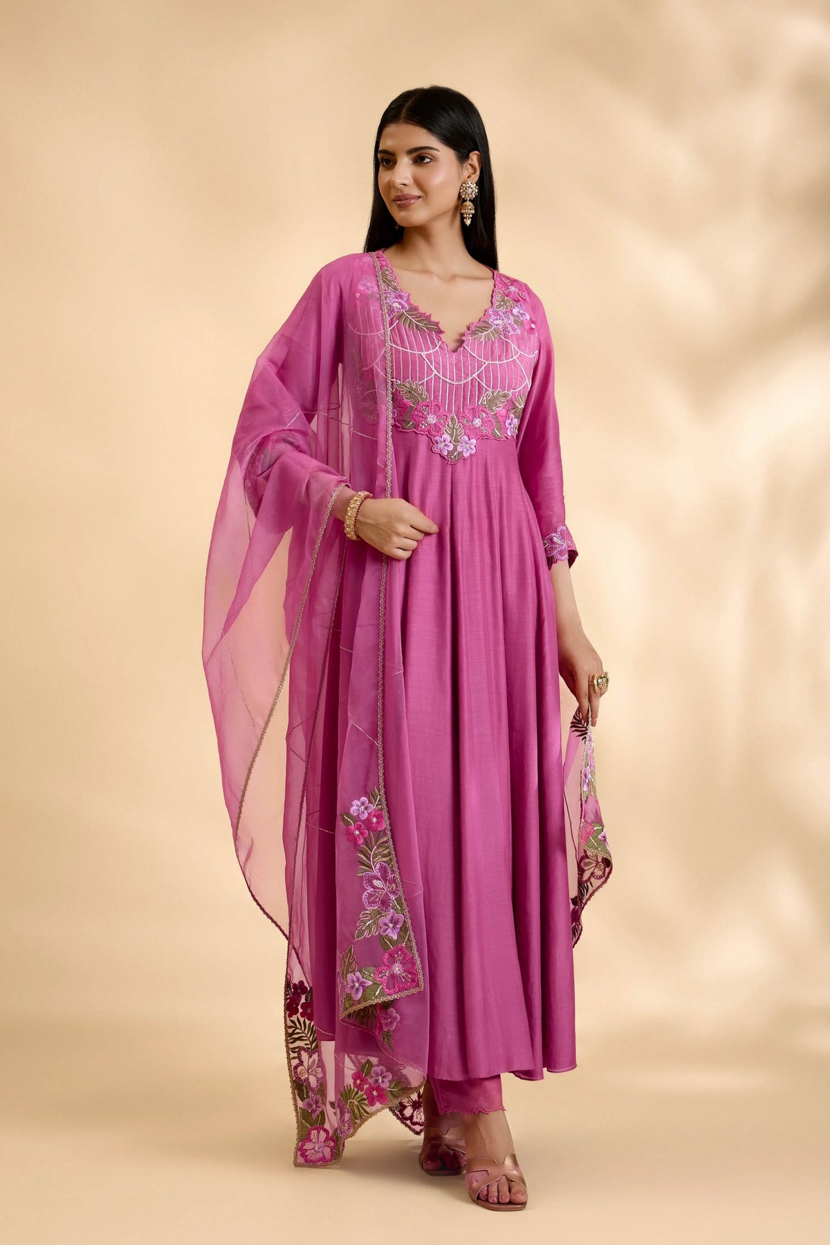 Gulabi Ruksar Anarkali Set