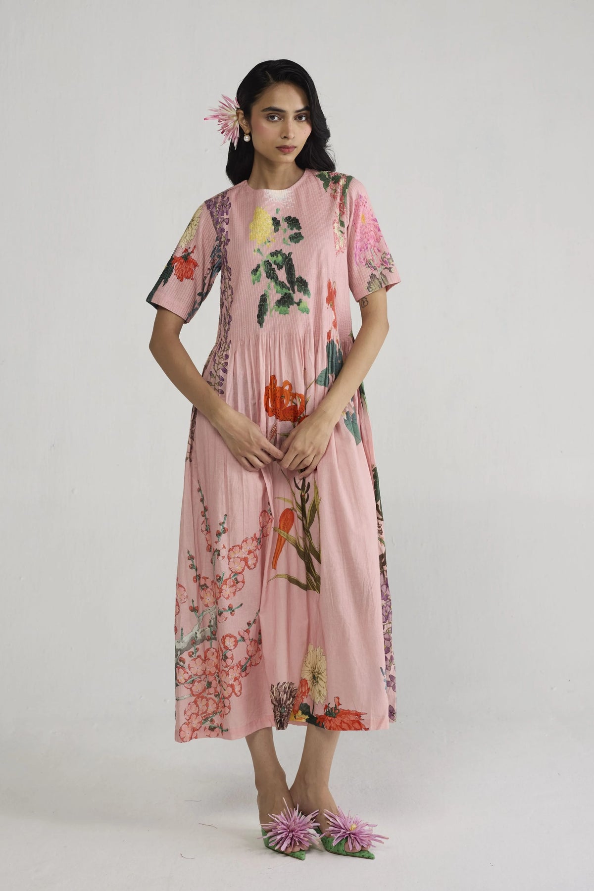 Sakura Pintucks Dress
